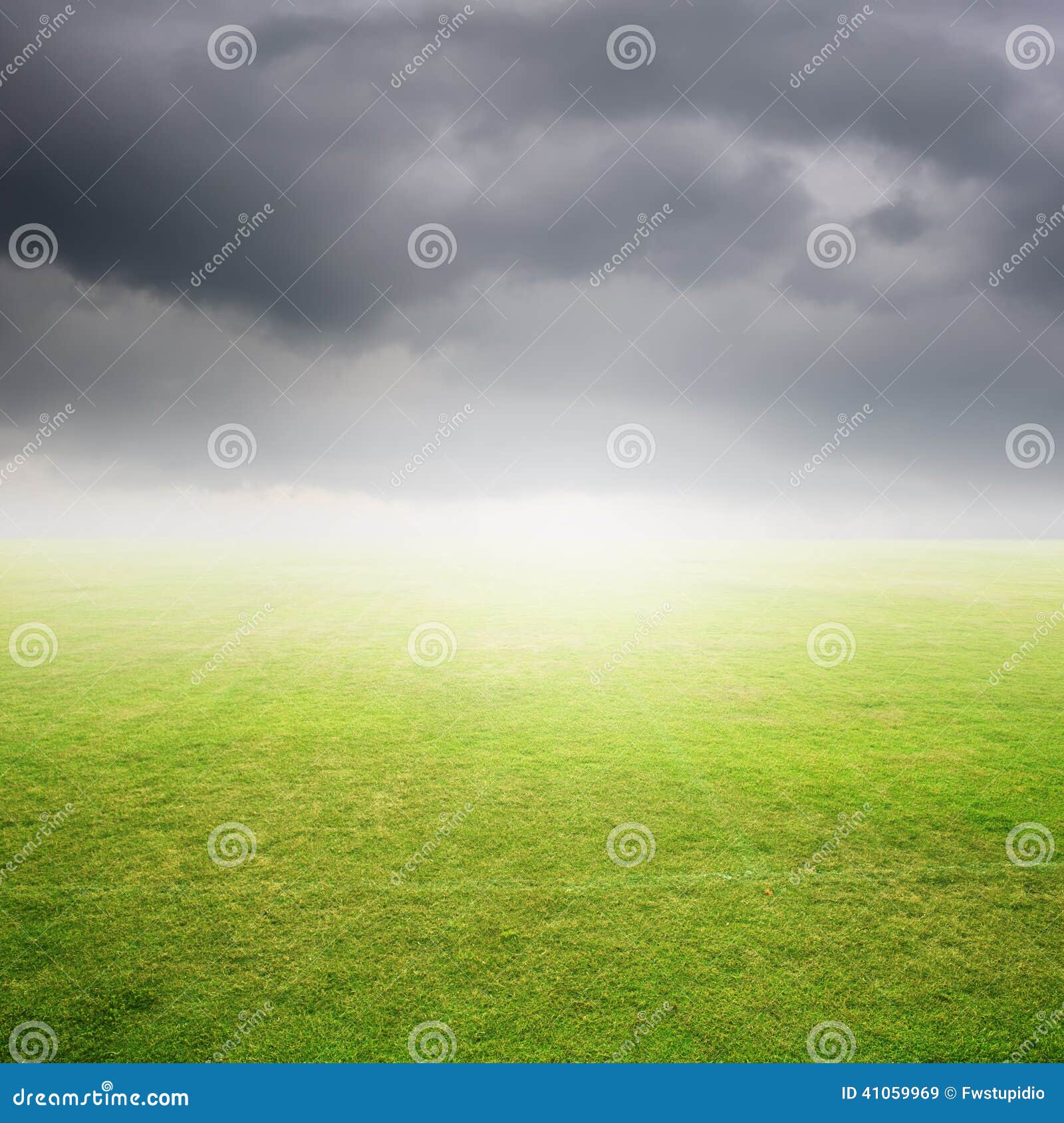 grass fields and beautiful rainclouds
