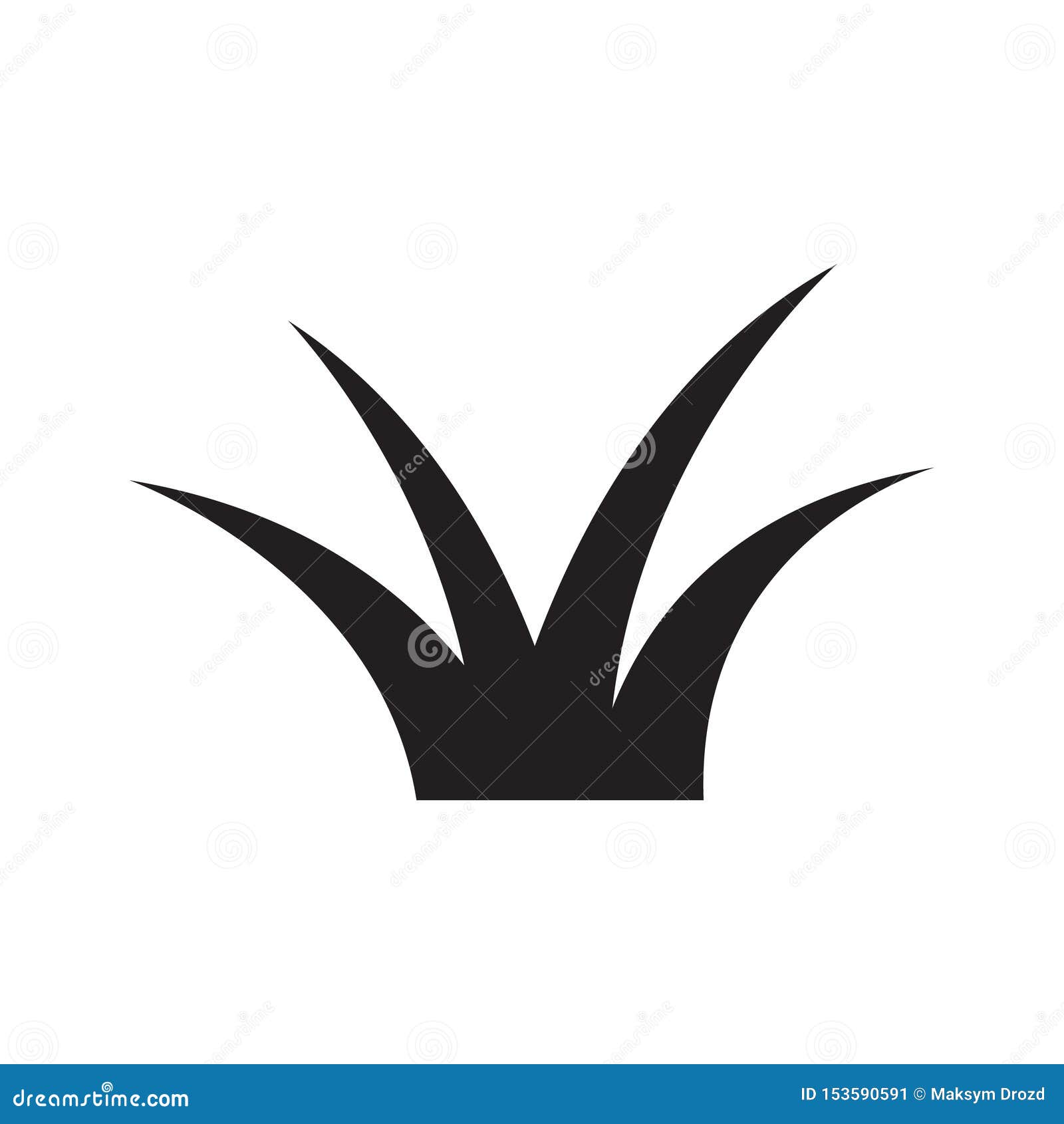 Grass Icon, Plant Vector Icon Stock Illustration - Illustration of ...