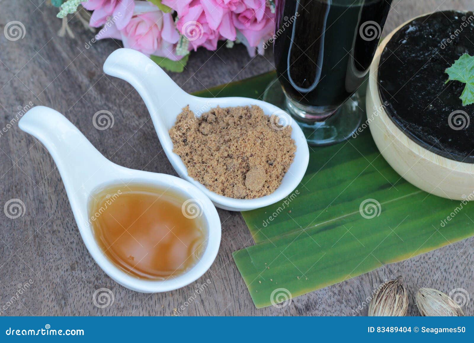 Grass Jelly with Syrup and Drink is Delicious. Stock Photo Image of summer, snack 83489404