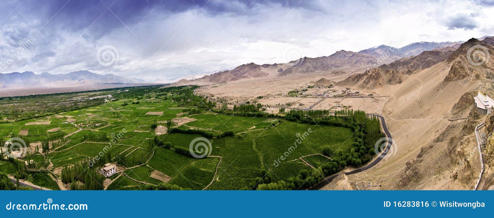 Grass land of ladakh stock photo. Image of travel, rock 16283816