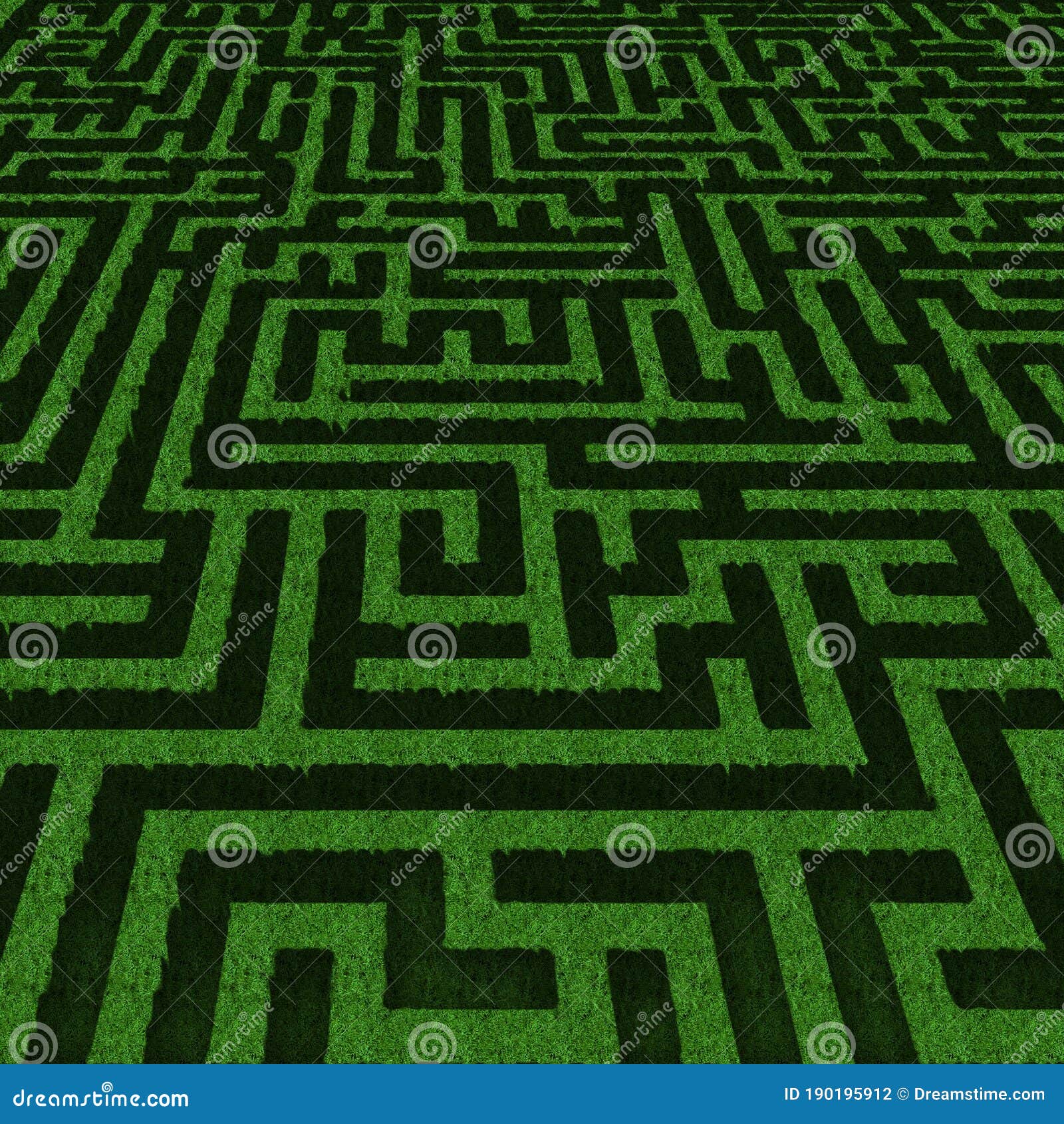Herbal grass maze stock illustration. Illustration of quest 190195912