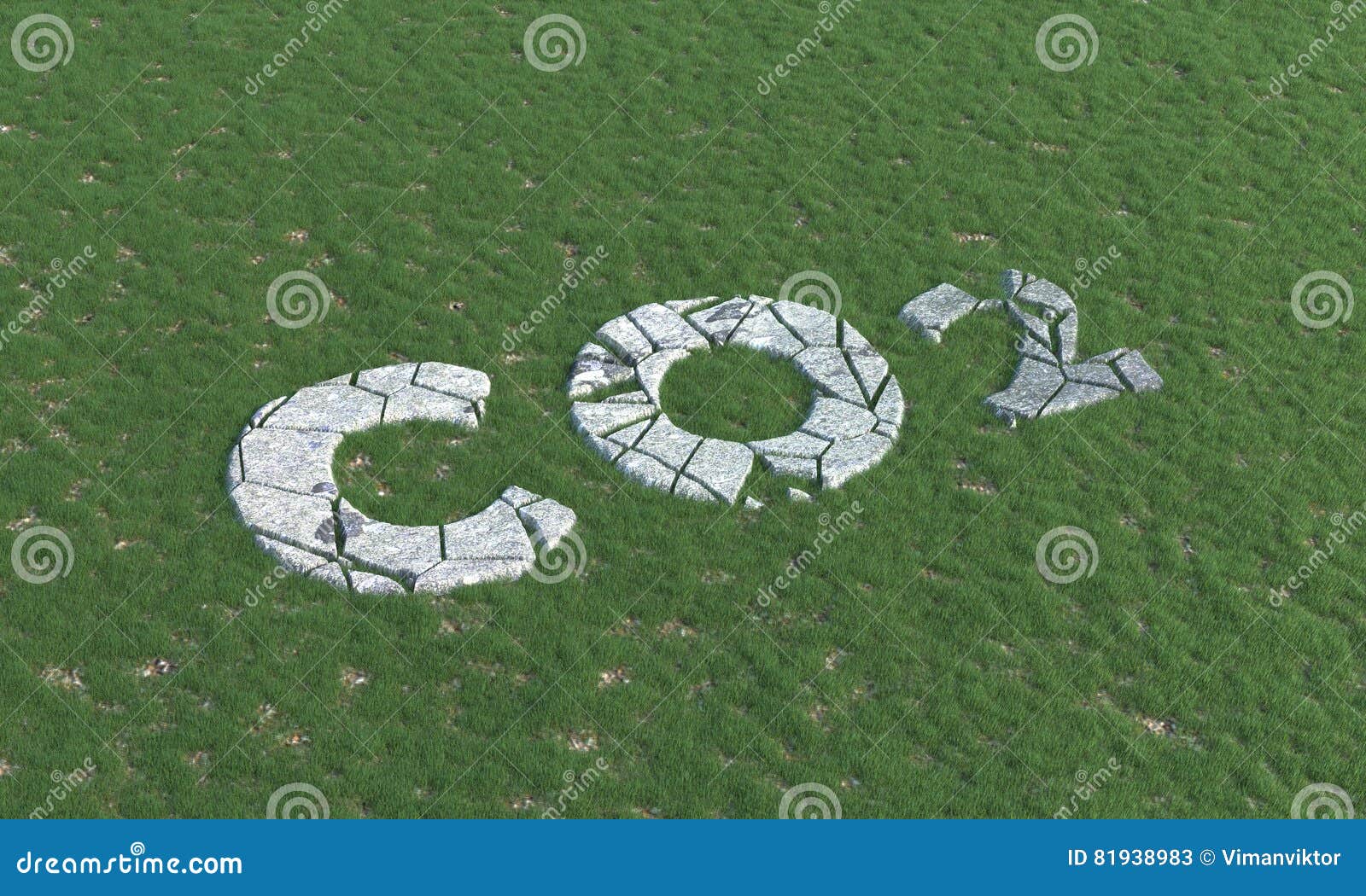 Grass with Signs of Contamination Stock Illustration Illustration of