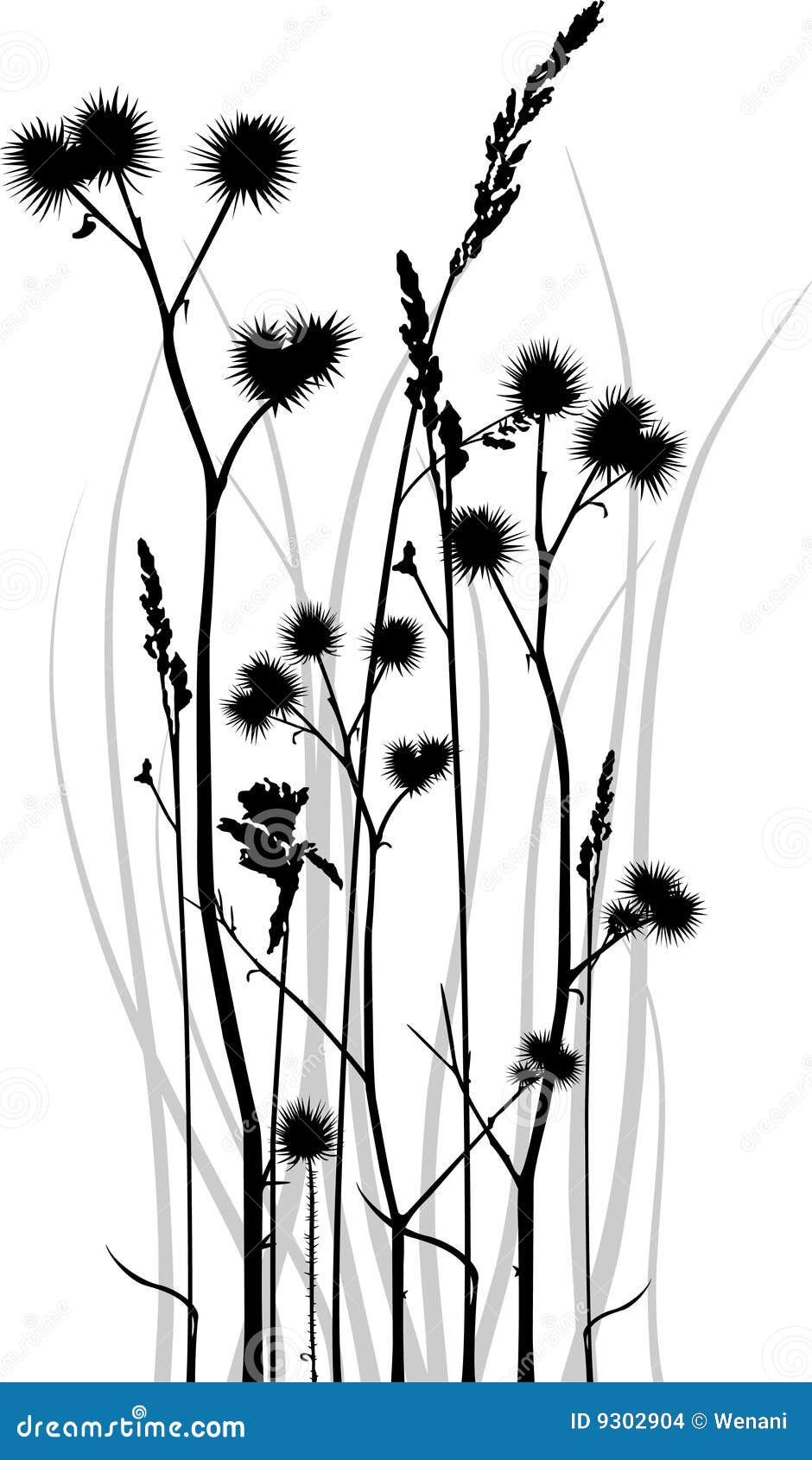 Download Grass silhouette stock vector. Image of grass, abstract ...