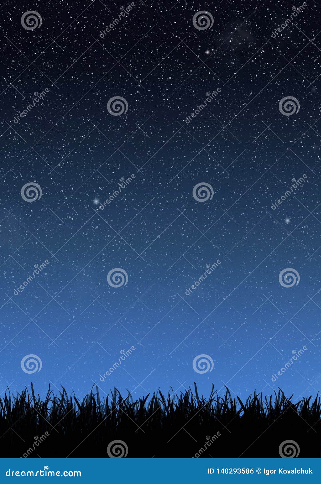 Grass under the night sky stock photo. Image of cosmic - 140293586