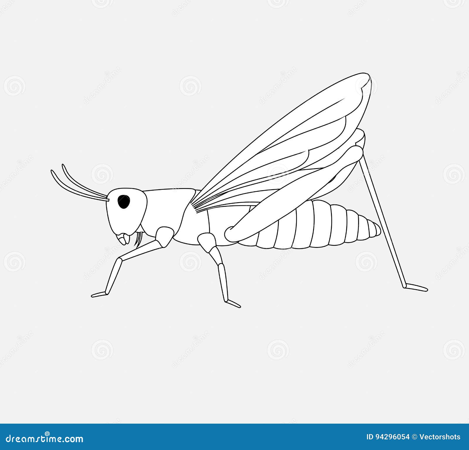 Fine art drawing of a grasshopper on Craiyon