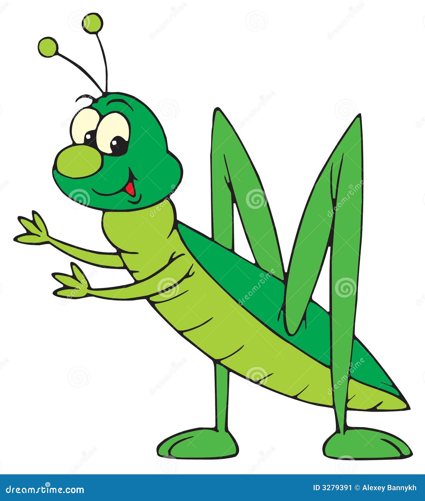 Grasshopper (vector Clip-art) Stock Vector - Illustration of character