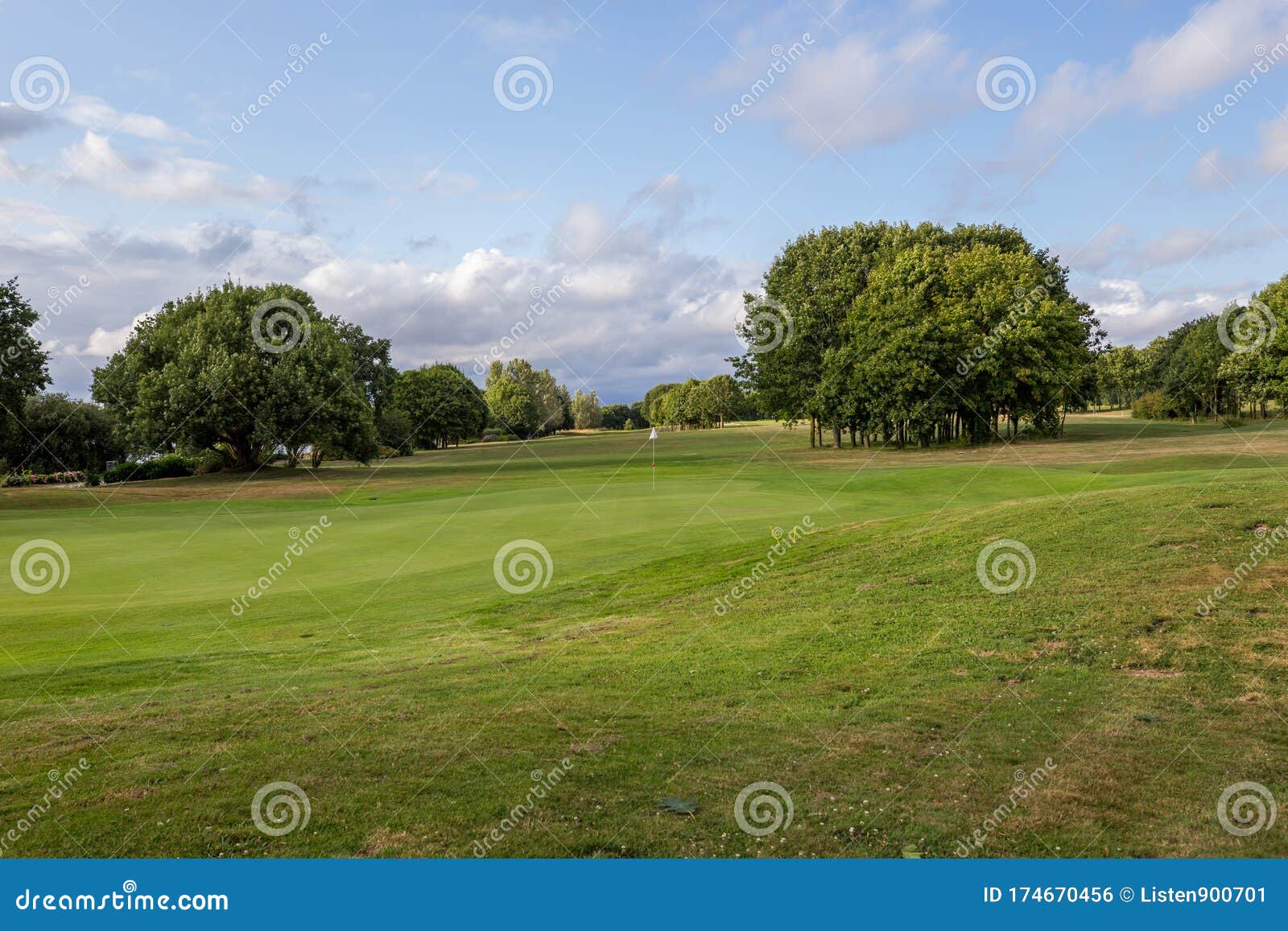 Grassland of an Outdoor Golf Course Stock Photo Image of field