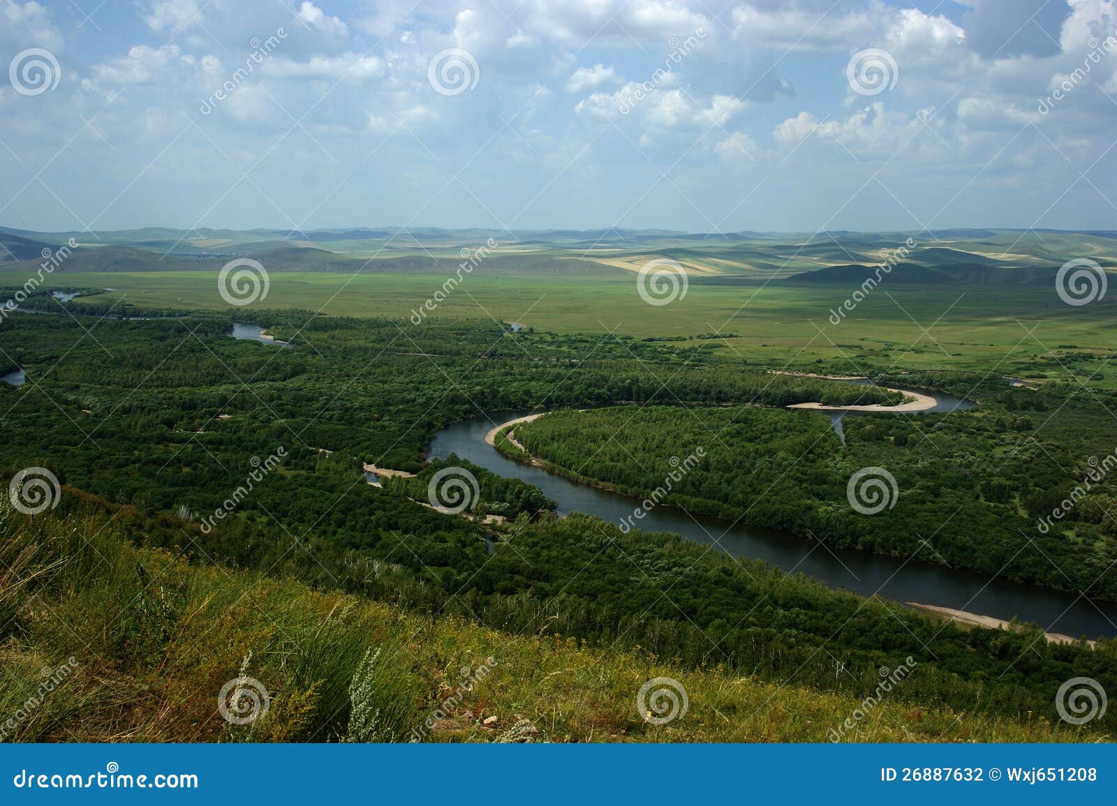 Grassland wetland stock photo. Image of green, river 26887632