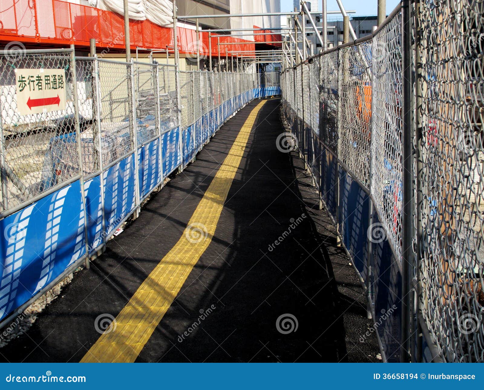 Grate on Walkway at Construction Site. Stock Photo Image of iron