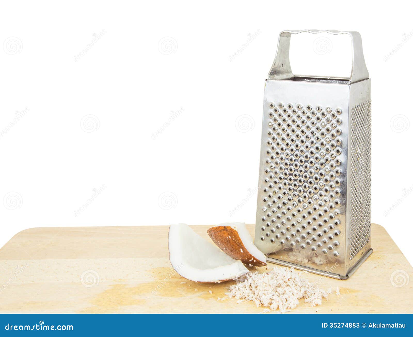Grated Coconut and Grater I Stock Image Image of handle, healthy