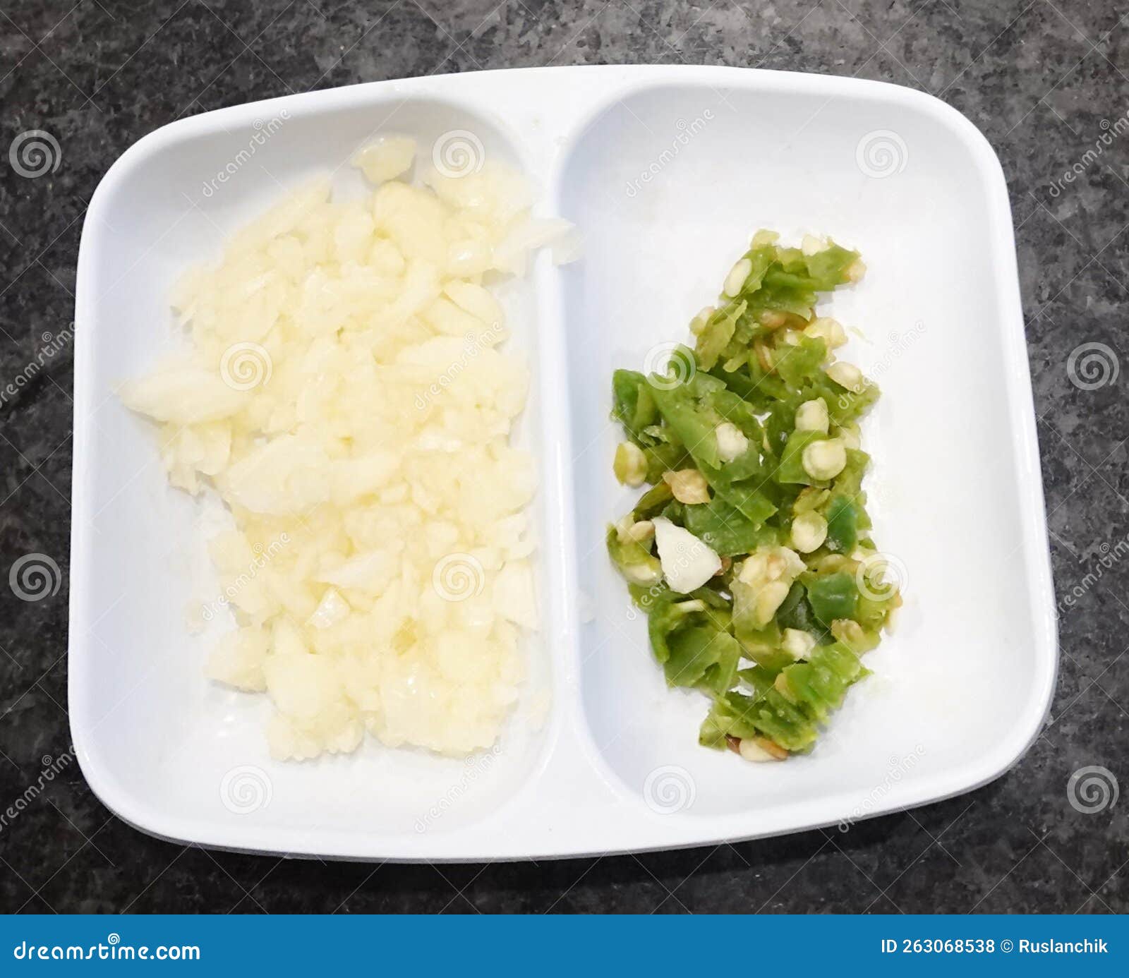 Grated garlic and pepper stock photo. Image of food 263068538