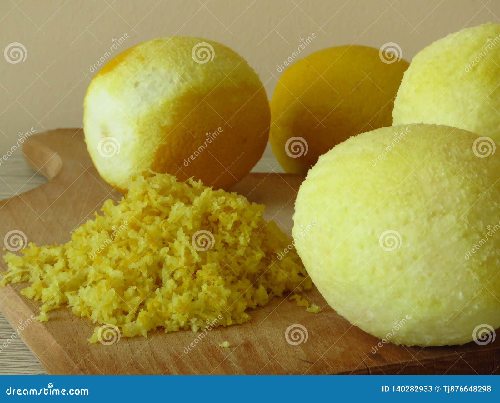 Grated Lemon Skin. Finely Grate Lemon Zest. Juicy Ripe Yellow Lemons