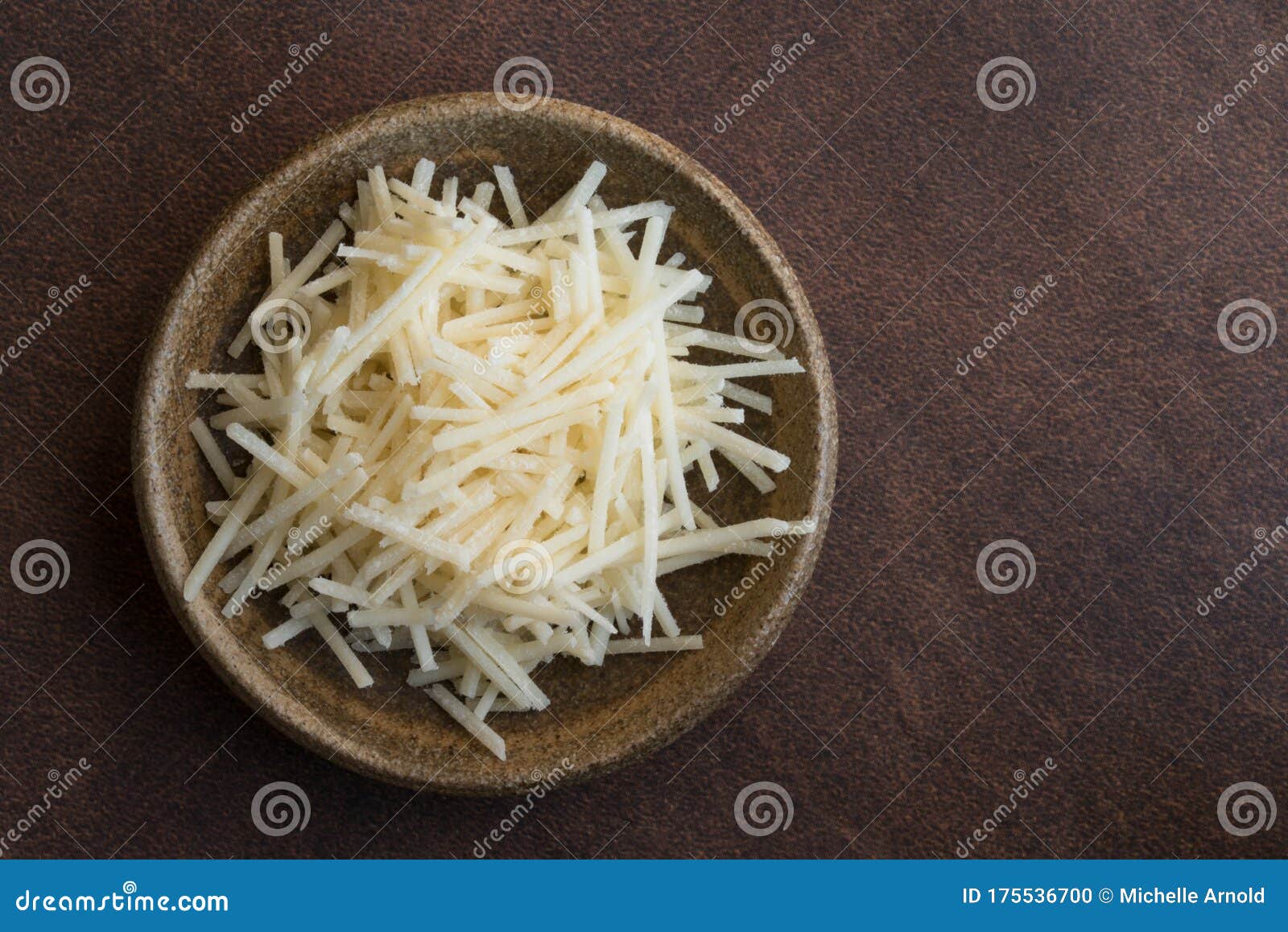 Grated Parmesan Cheese in a Bowl Stock Photo Image of copy, bowl