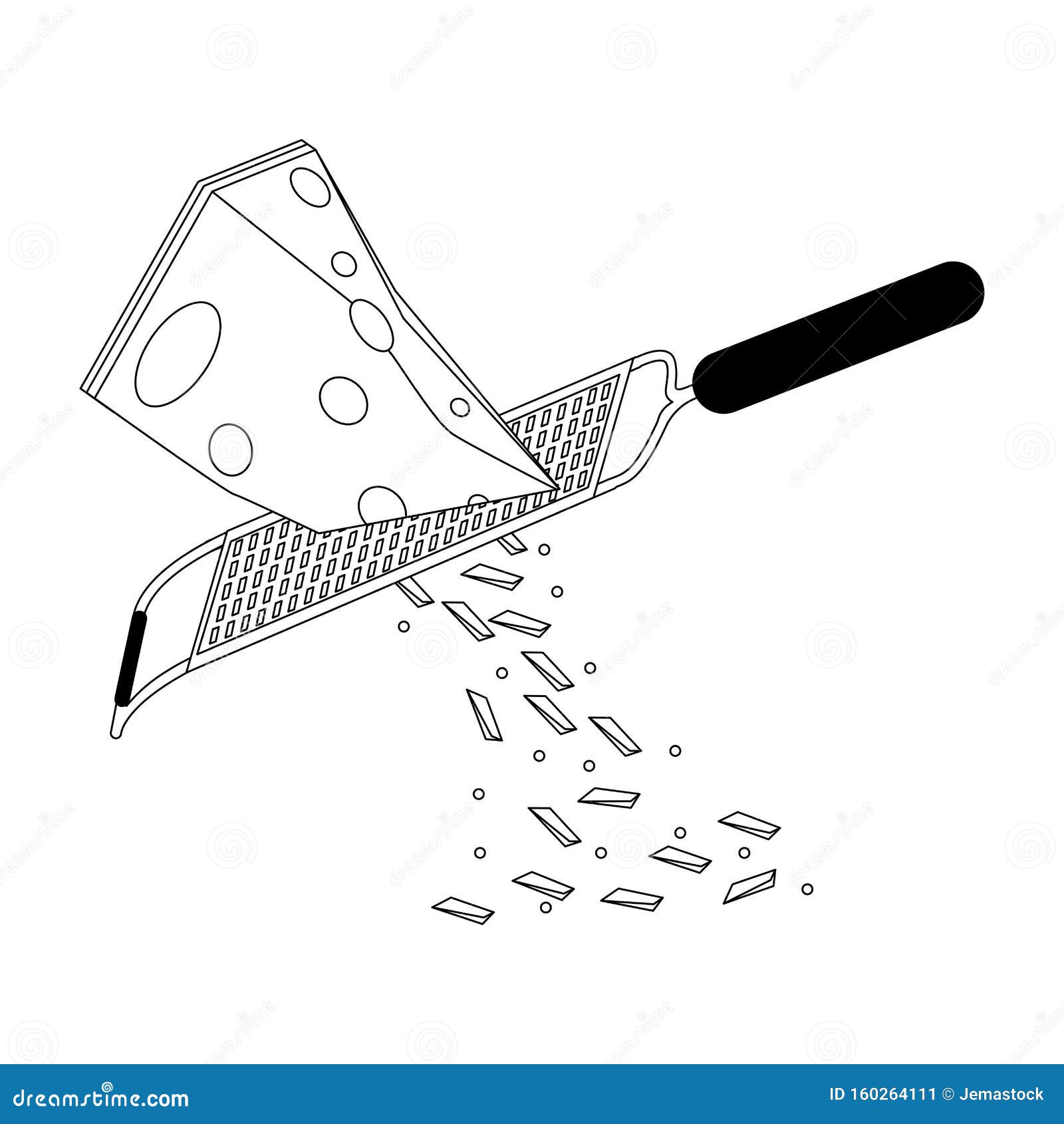 Grater and cheese design stock vector. Illustration of fresh 160264111