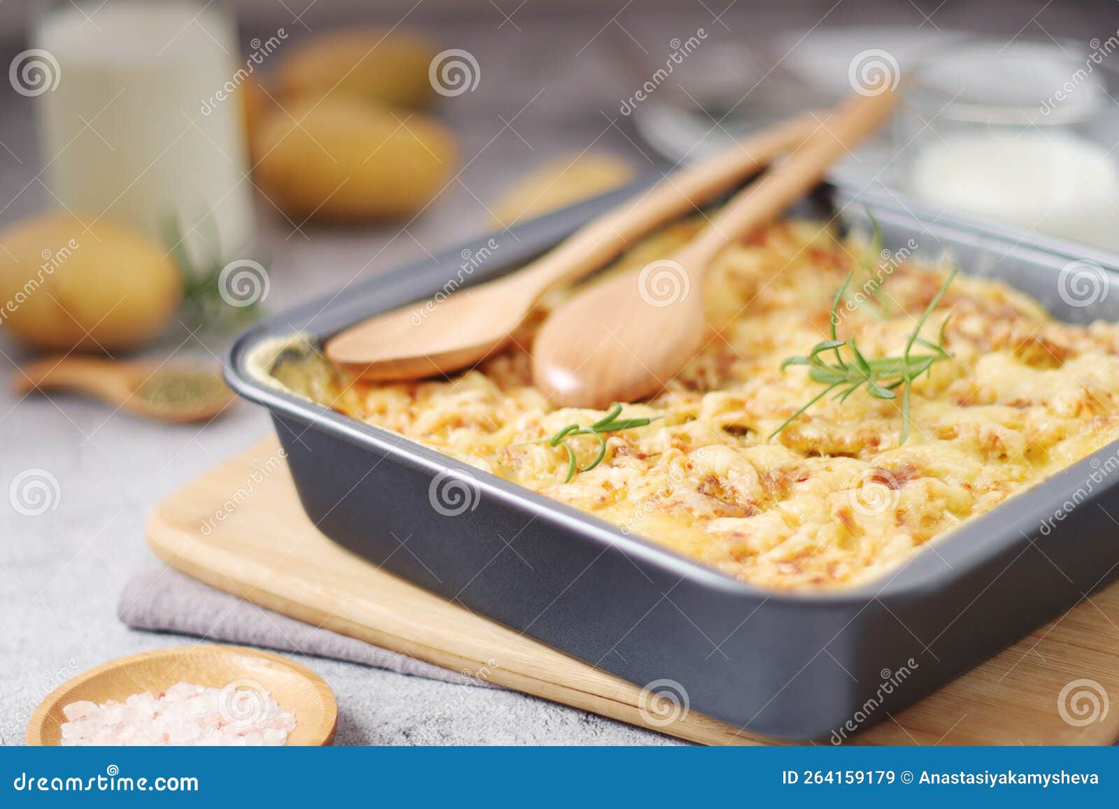 French National Potato Dish Gratin Stock Image Image of cheese, fresh