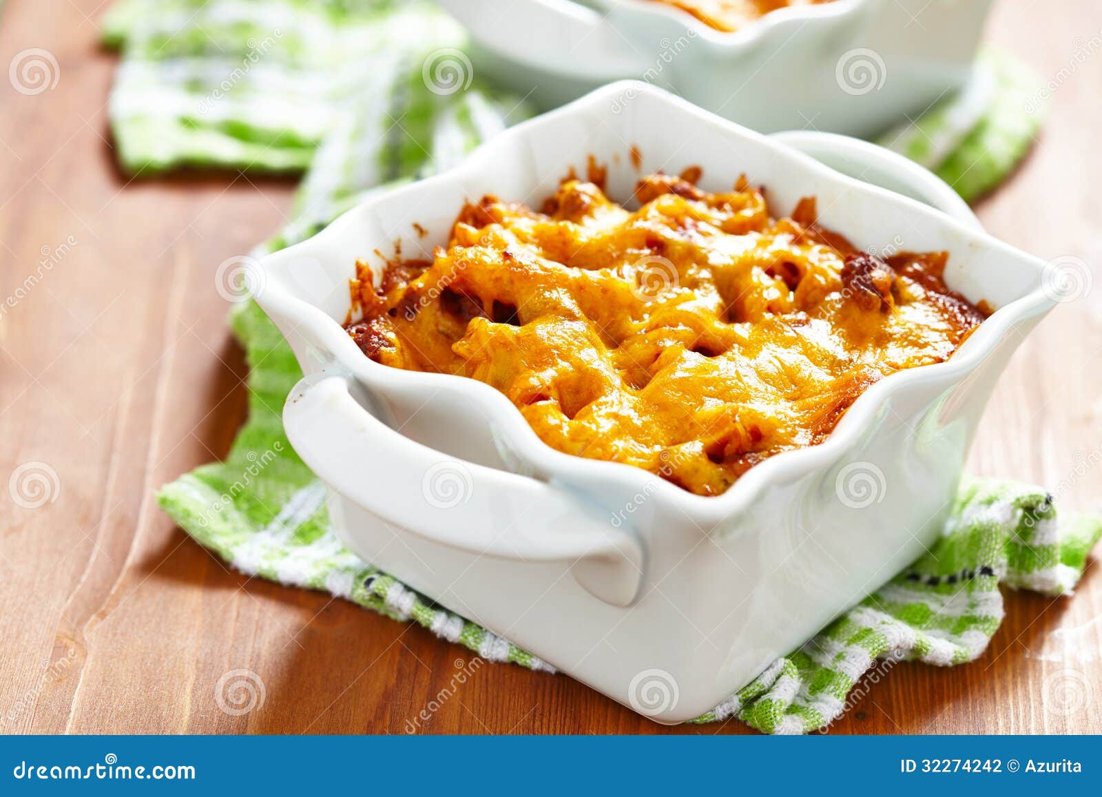 Gratin with Macaroni, Meat and Cheese Stock Photo Image of baked
