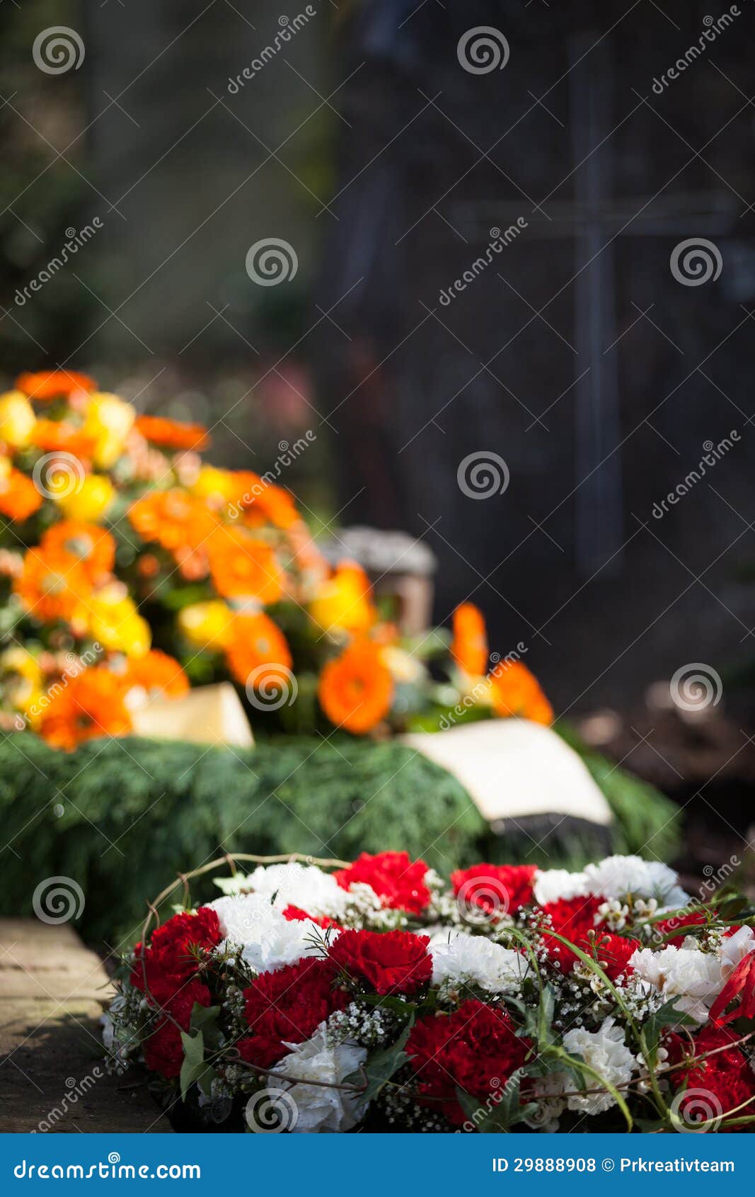 Grave with flowers stock photo. Image of desperate, funeral 29888908