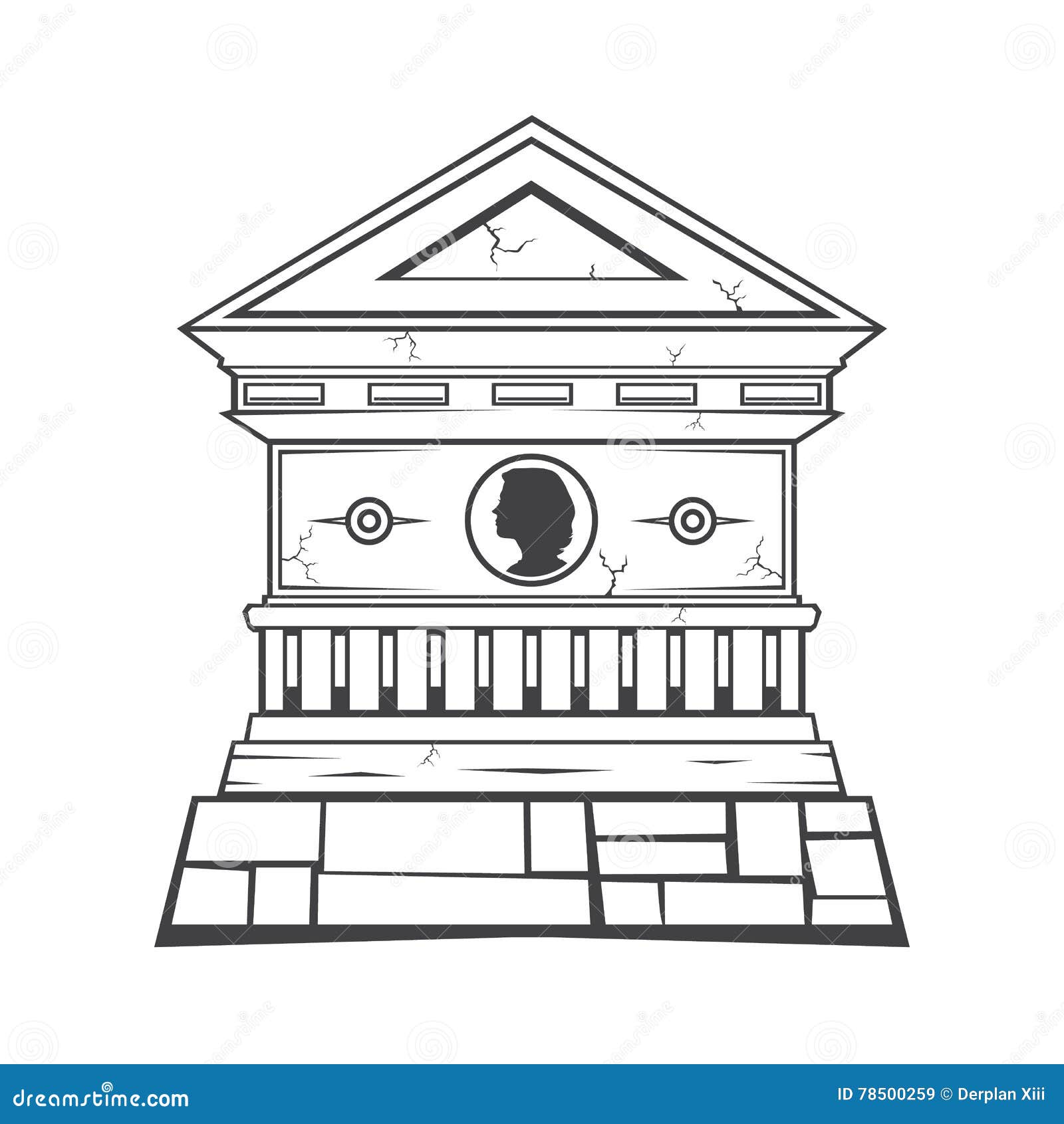 Grave gravestone monument stock vector. Illustration of dead - 78500259