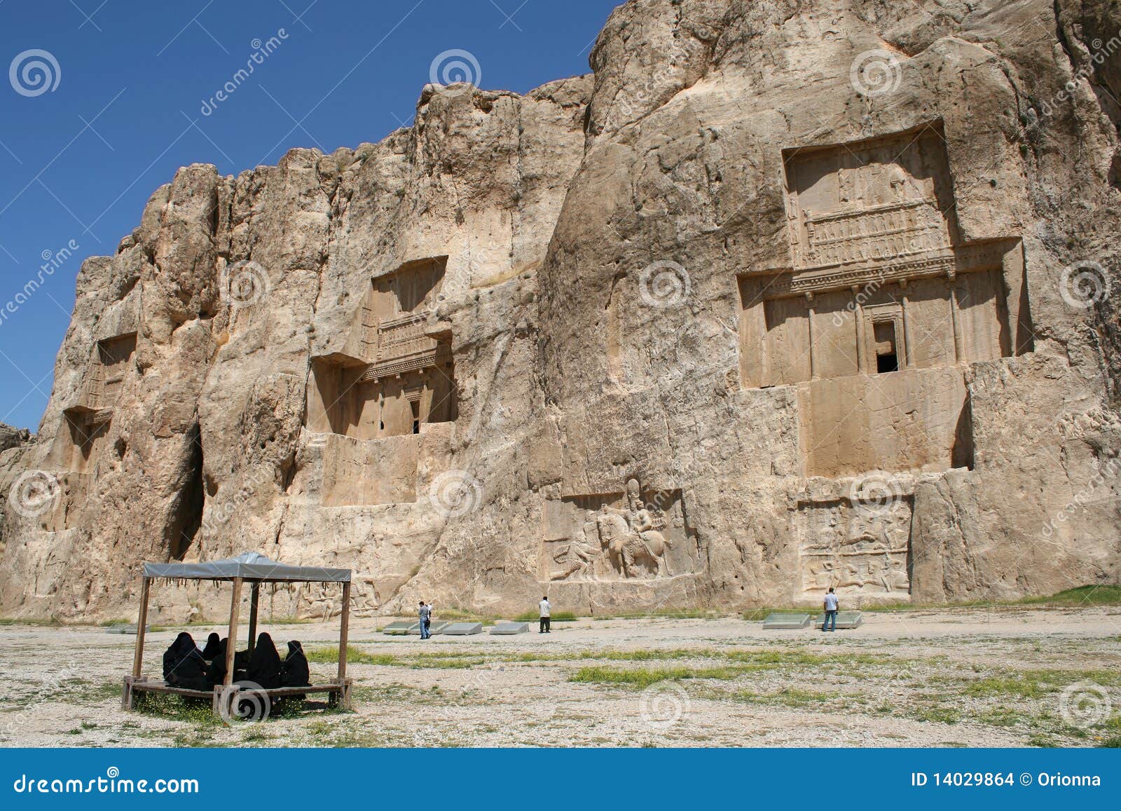 Grave of king Daeiros near Persepolis. Grave of king Daeiros carved in rock near Persepolis