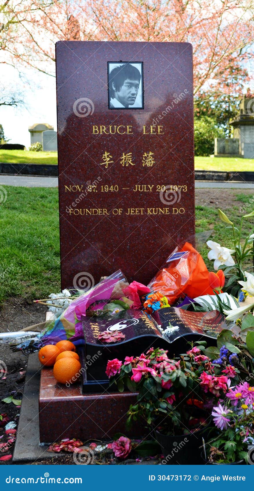 Grave Site of Bruce Lee editorial photography. Image of martial - 30473172