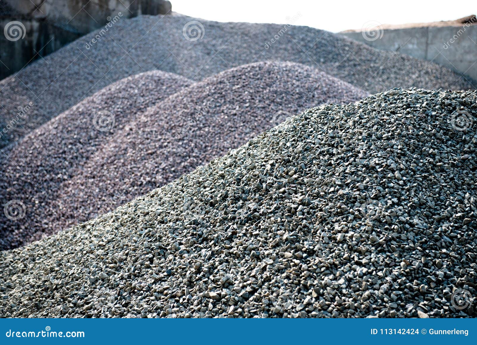 gravel gray stone textures asphalt mix concrete in road construction. pile rock and stone for industrial