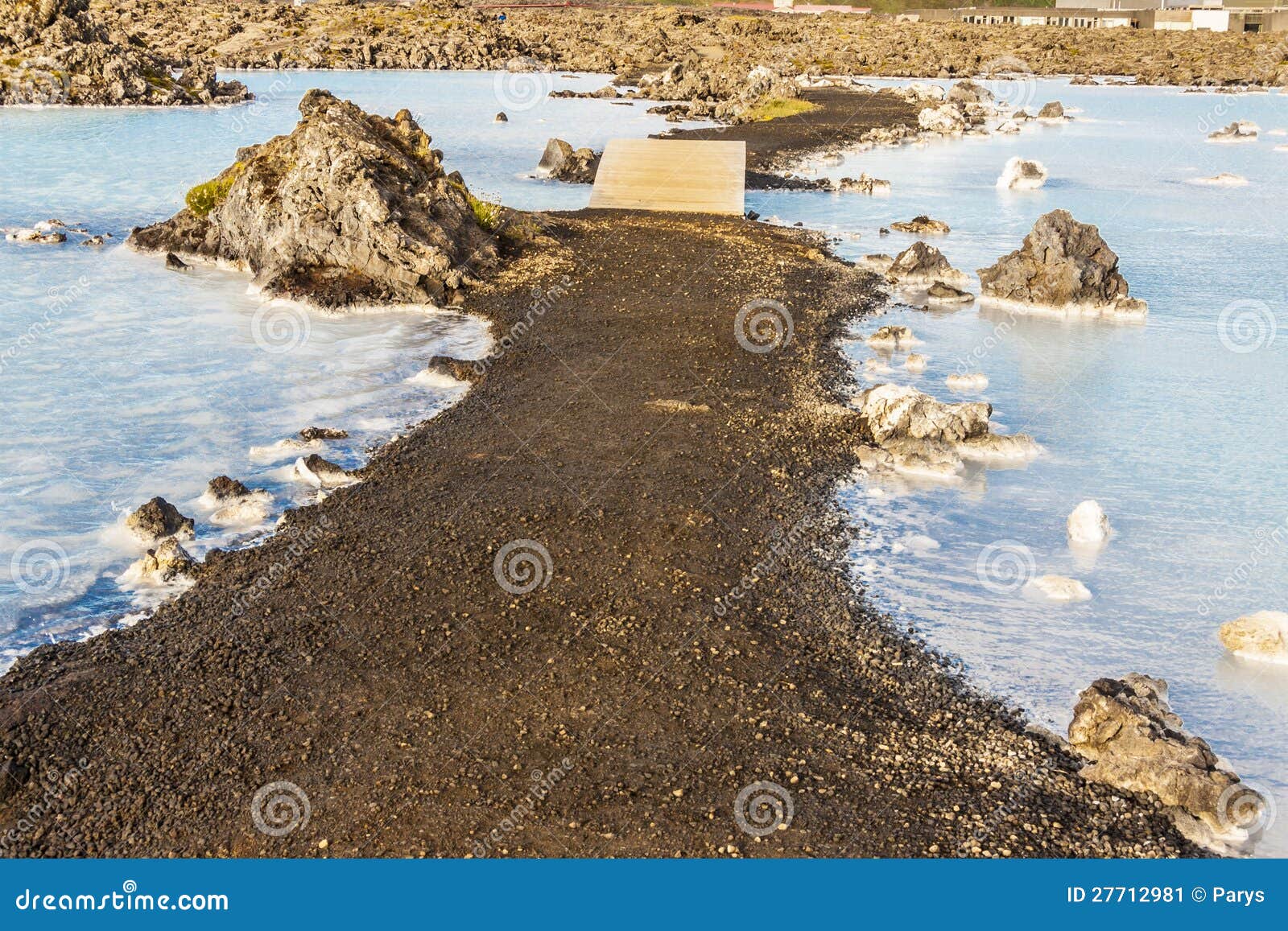 Gravel Path in Blue Lagoon Iceland Stock Image Image of lagoon