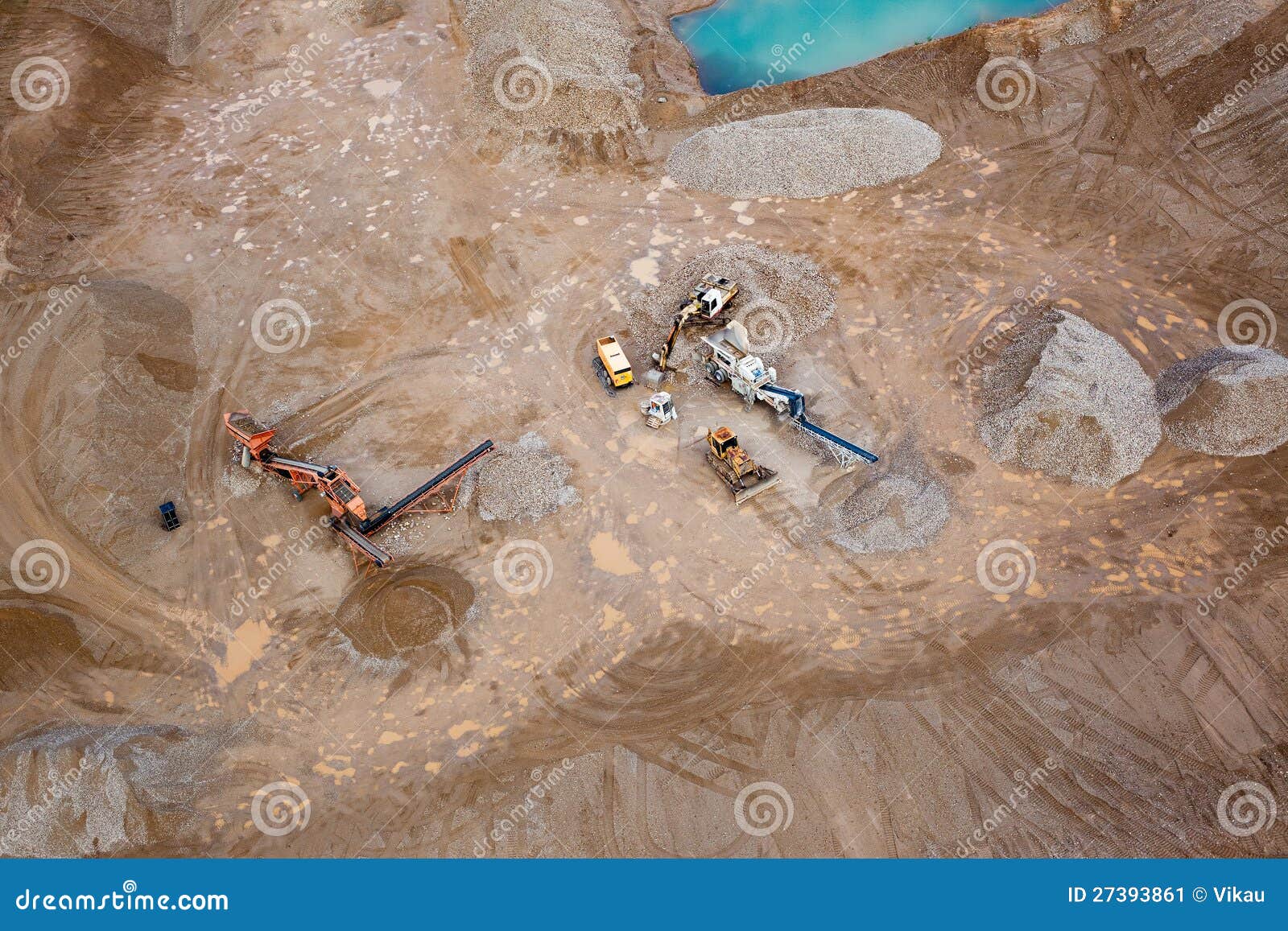 Gravel quarry stock image. Image of minerals, sand, grinder 27393861