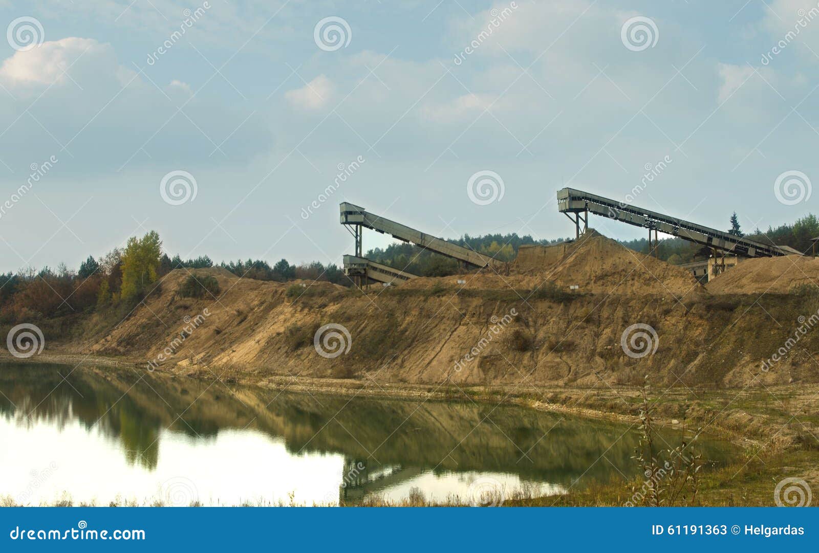 Gravel Quarry stock image. Image of action, environment 61191363