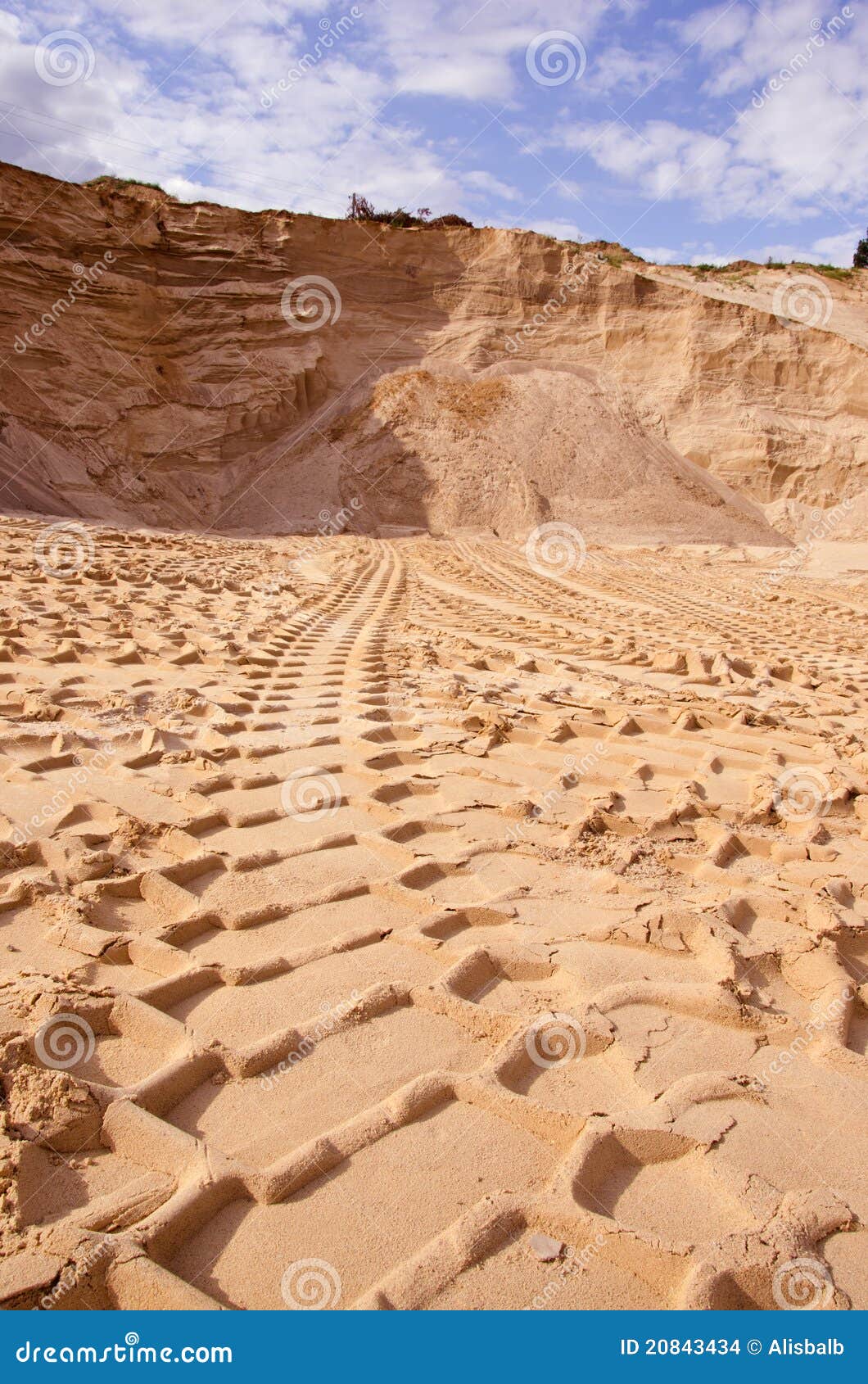 Gravel quarry and sky stock photo. Image of rock, detail 20843434