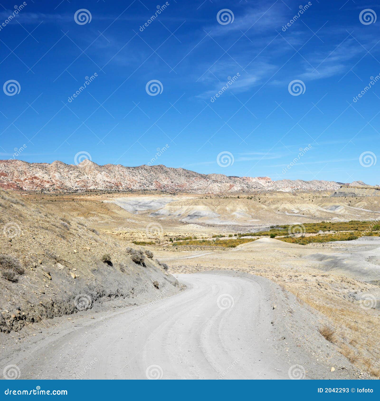 gravel road in cottonwood canyon, utah.