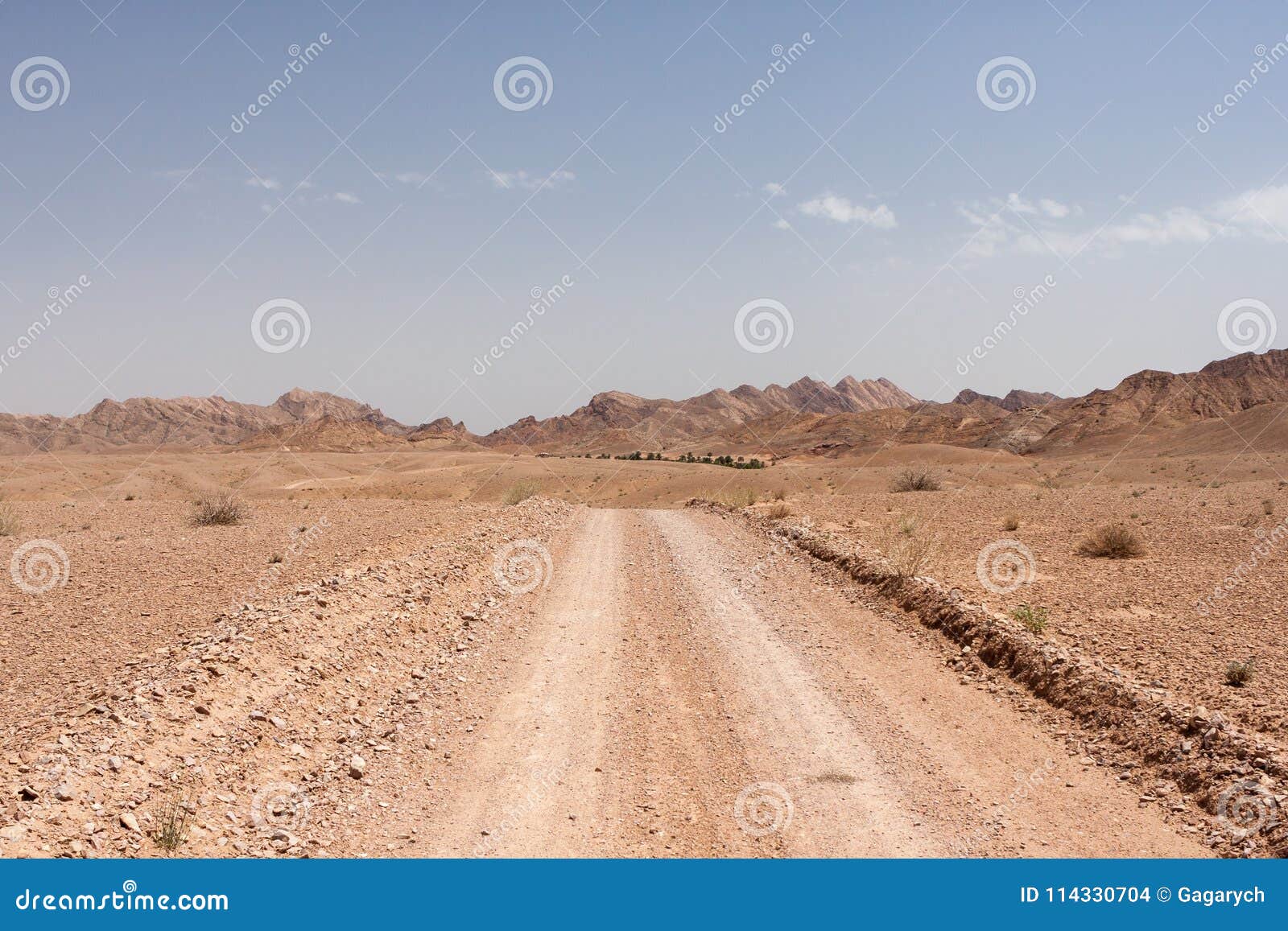 Gravel Road in Dune, Dasht-e Kavir Desert, Iran. Stock Photo - Image of