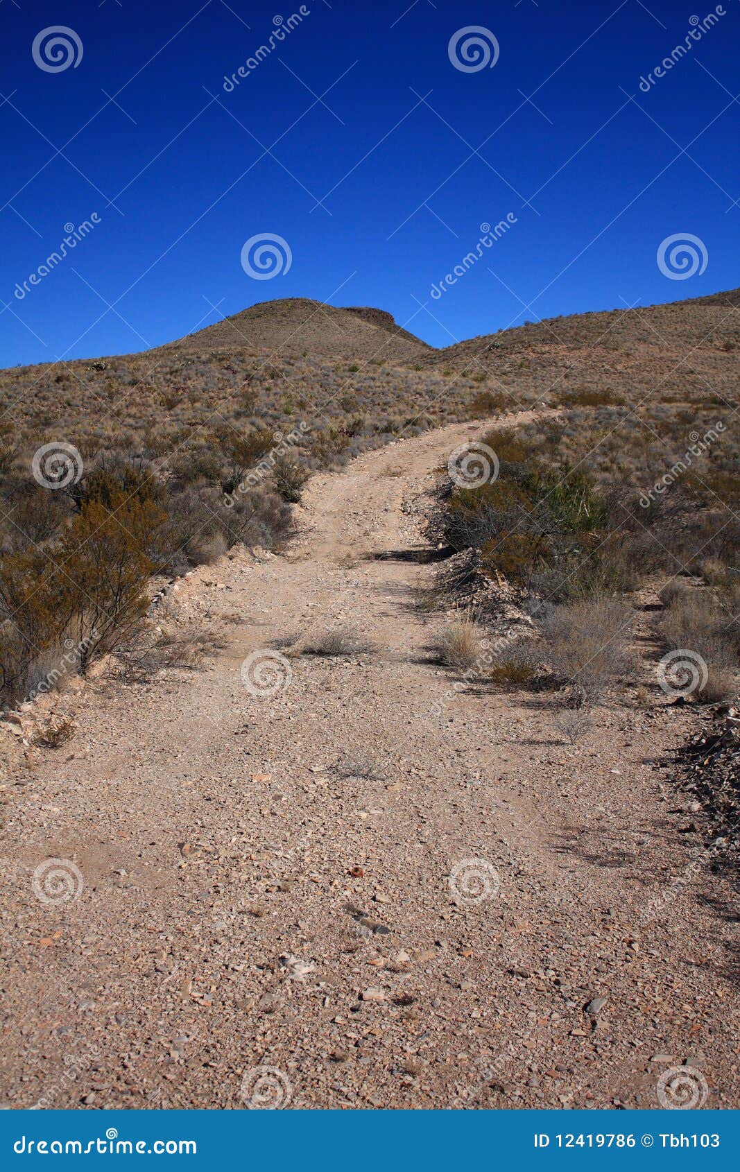 gravel road west texas desert