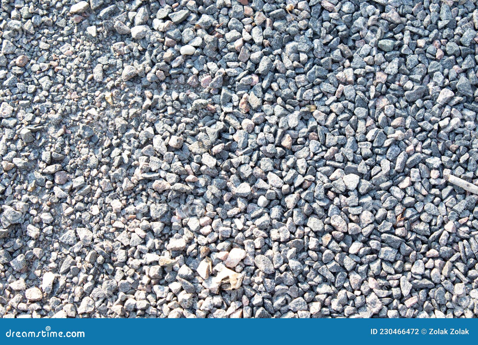 Gravel Texture. Fine Light Gray Stone Gravel. Natural Textural Background. Stock Photo Image