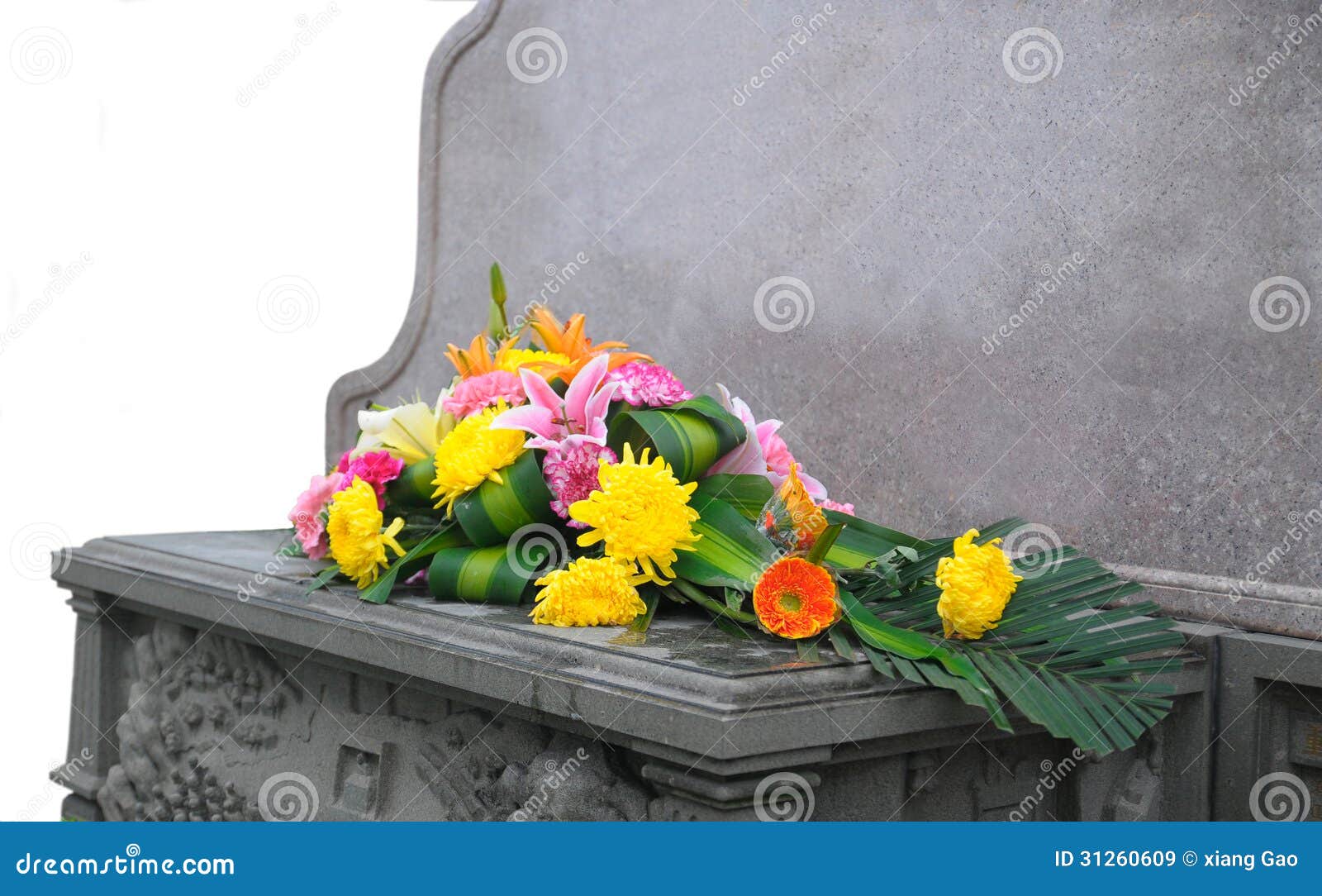 Gravestone and flower stock image. Image of dead, memorial 31260609
