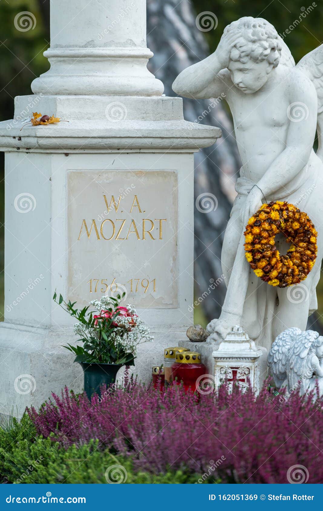 The Gravestone of Wolfgang Mozart in St. Marx Cemetery Stock Image - Image of cemetery, 162051369