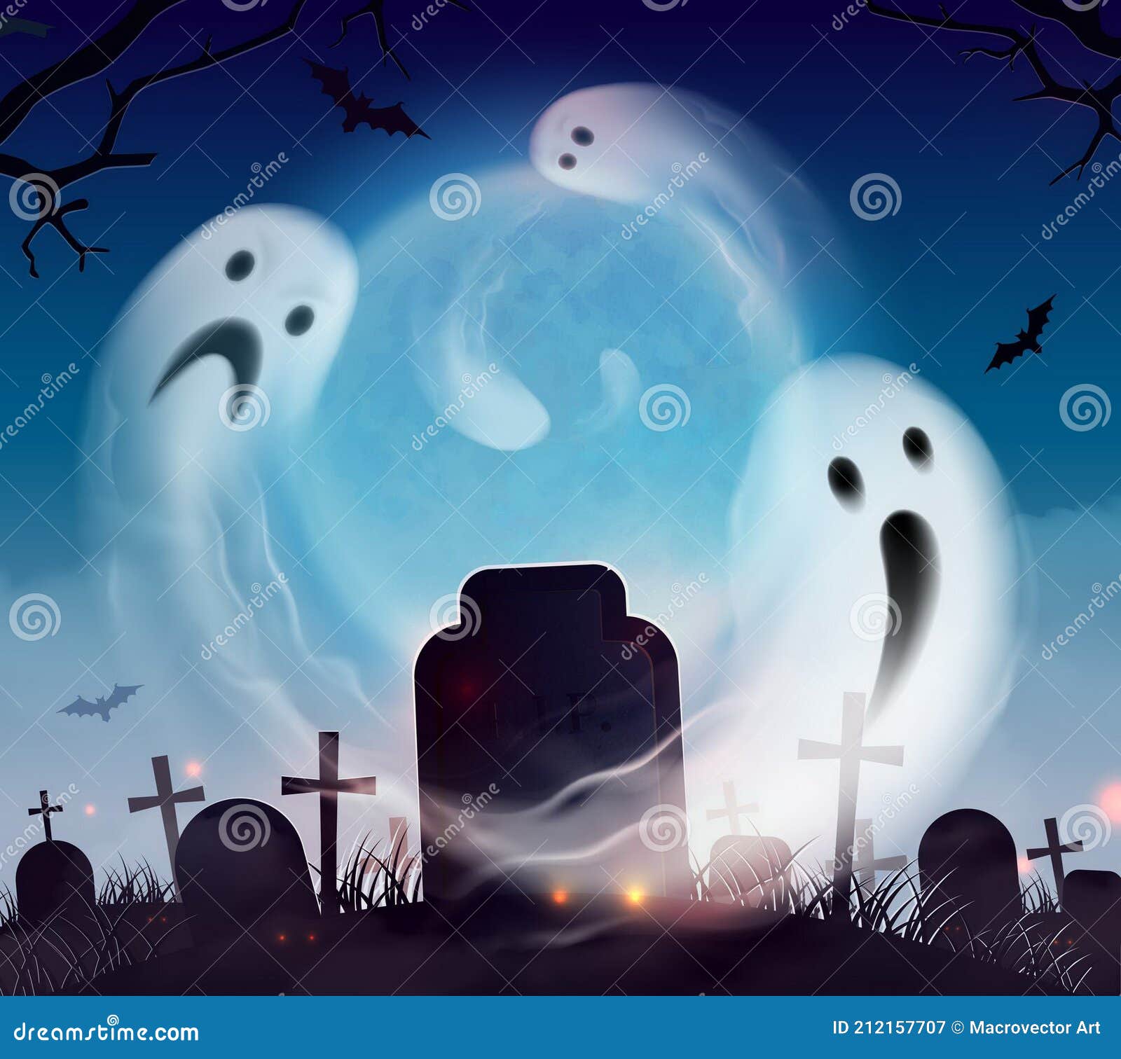 Graveyard Ghost Realistic Halloween Scenery Landscape Composition with Scary and Funny Spooks Floating Above Cemetery Vector Stock Vector - Illustration of expression, horror: 212157707 Graveyard Ghost Realistic Halloween Scenery Landscape Composition with Scary and Funny Spooks Floating Above Cemetery Vector Stock Vector - Illustration of expression, horror: 212157707