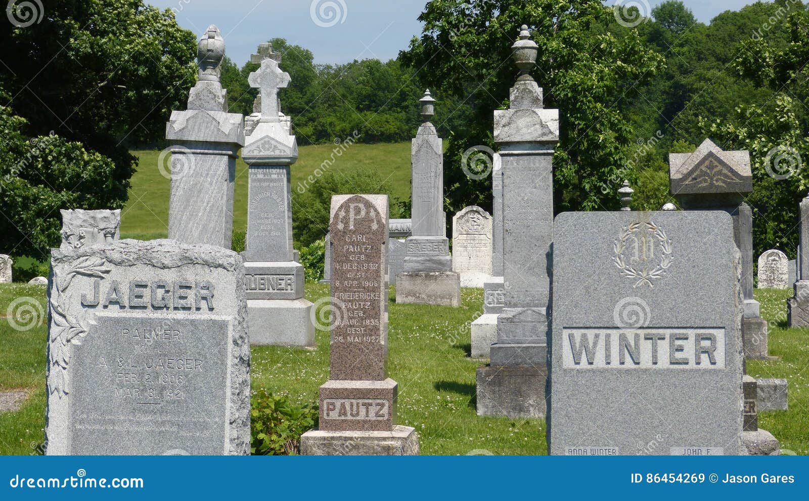Graveyard Headstones editorial stock image. Image of flowing 86454269