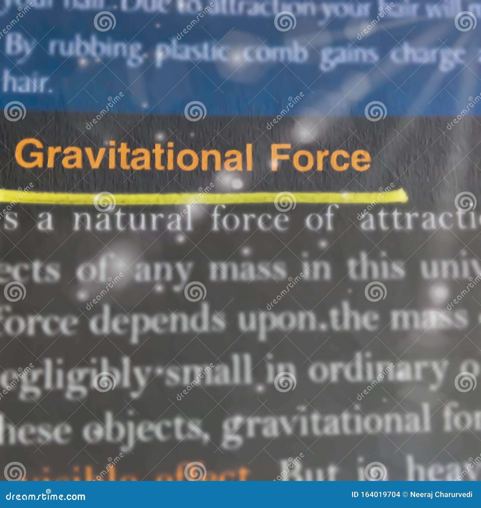 Gravitational Force Geometric Words Displaying With Lights Abstract Background Stock Photo Image Of Fossil Animals