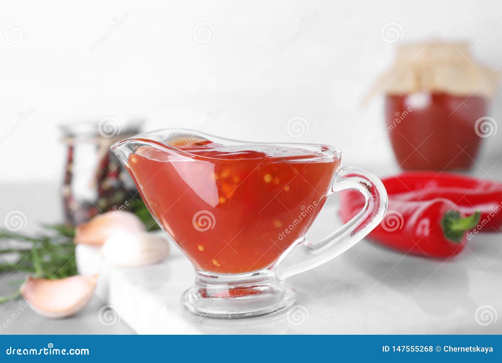 Gravy Boat with Hot Chili Sauce Stock Photo Image of recipe, gravy