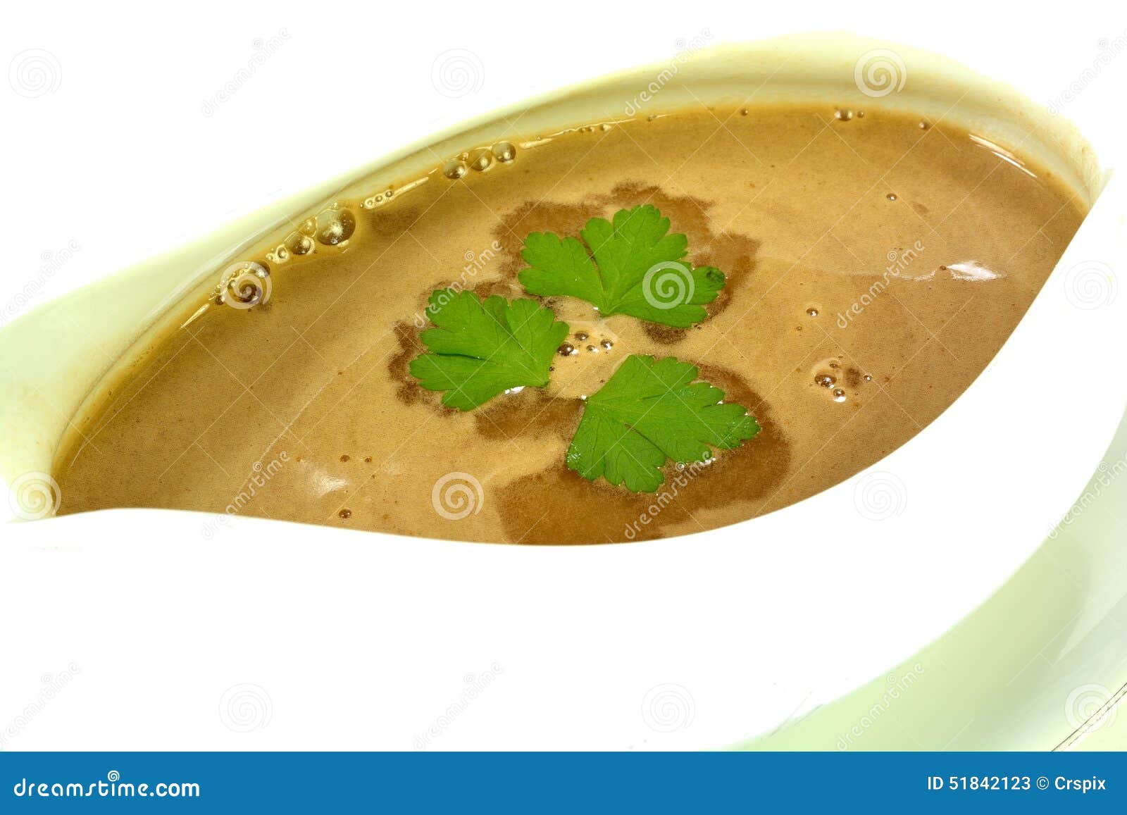 Gravy bowl stock image. Image of gravy, brown, parsley 51842123
