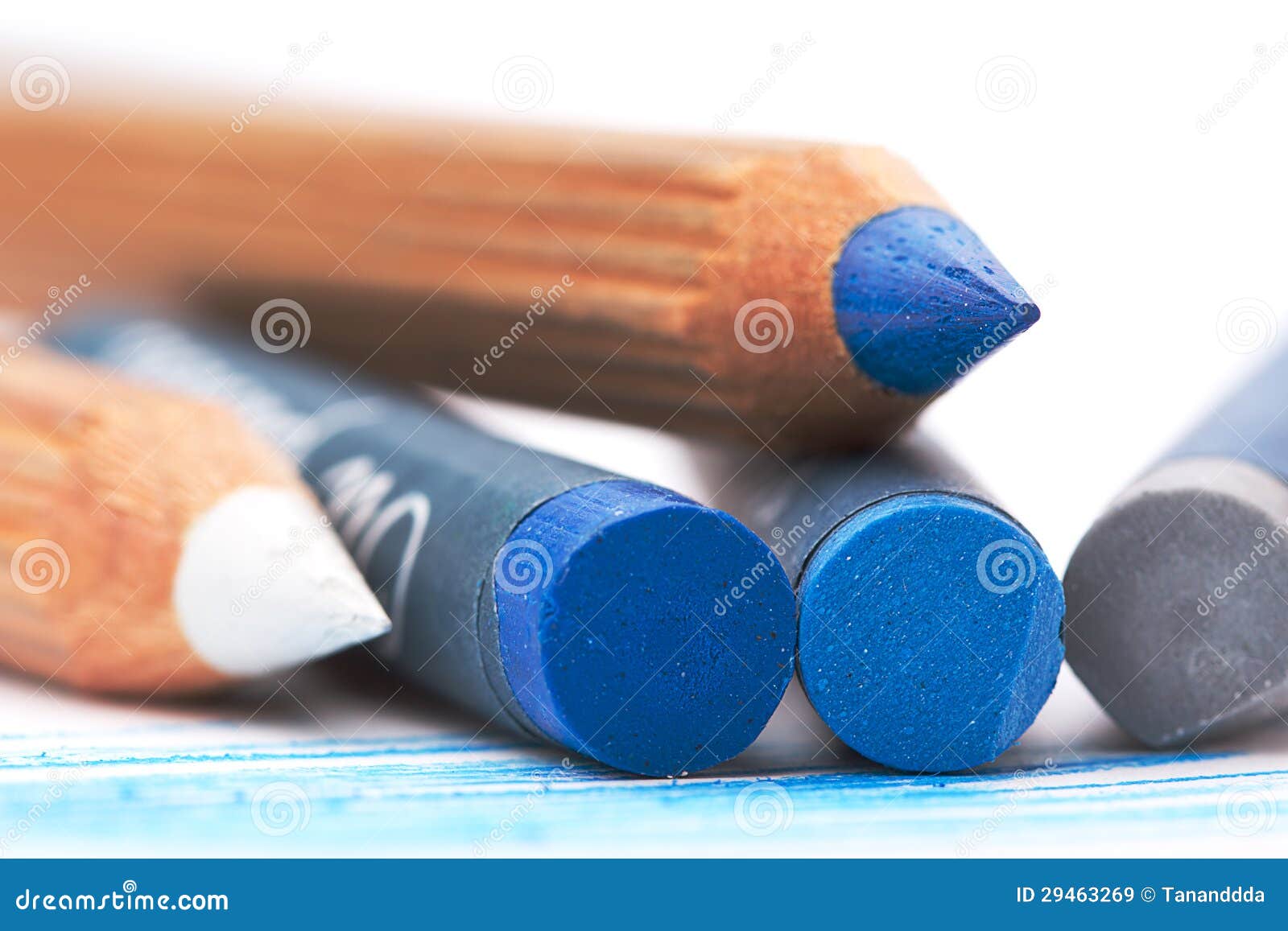 Gray abd blue oil pastels stock image. Image of isolated 29463269