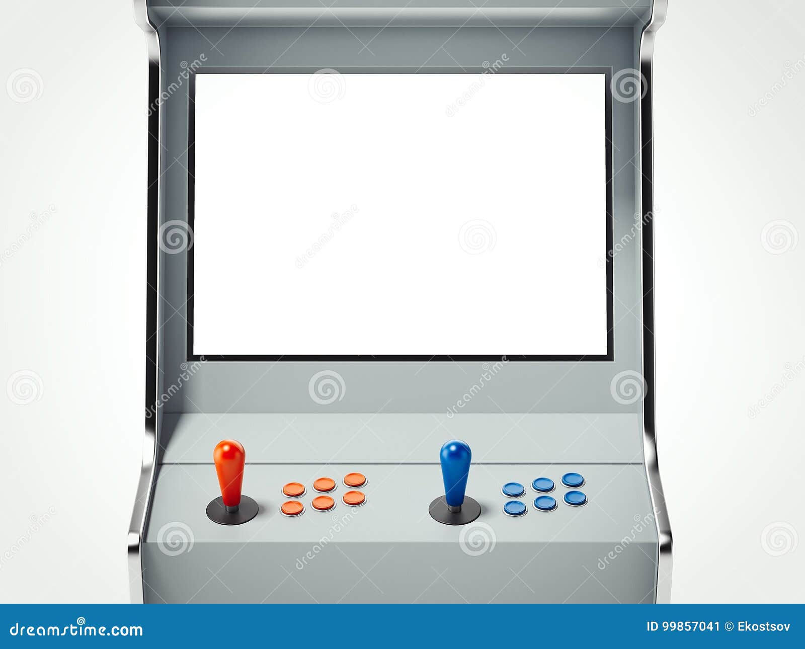 Gray Arcade Game Machine. 3d Rendering Stock Illustration - Illustration of  cartoon, claw: 99857041