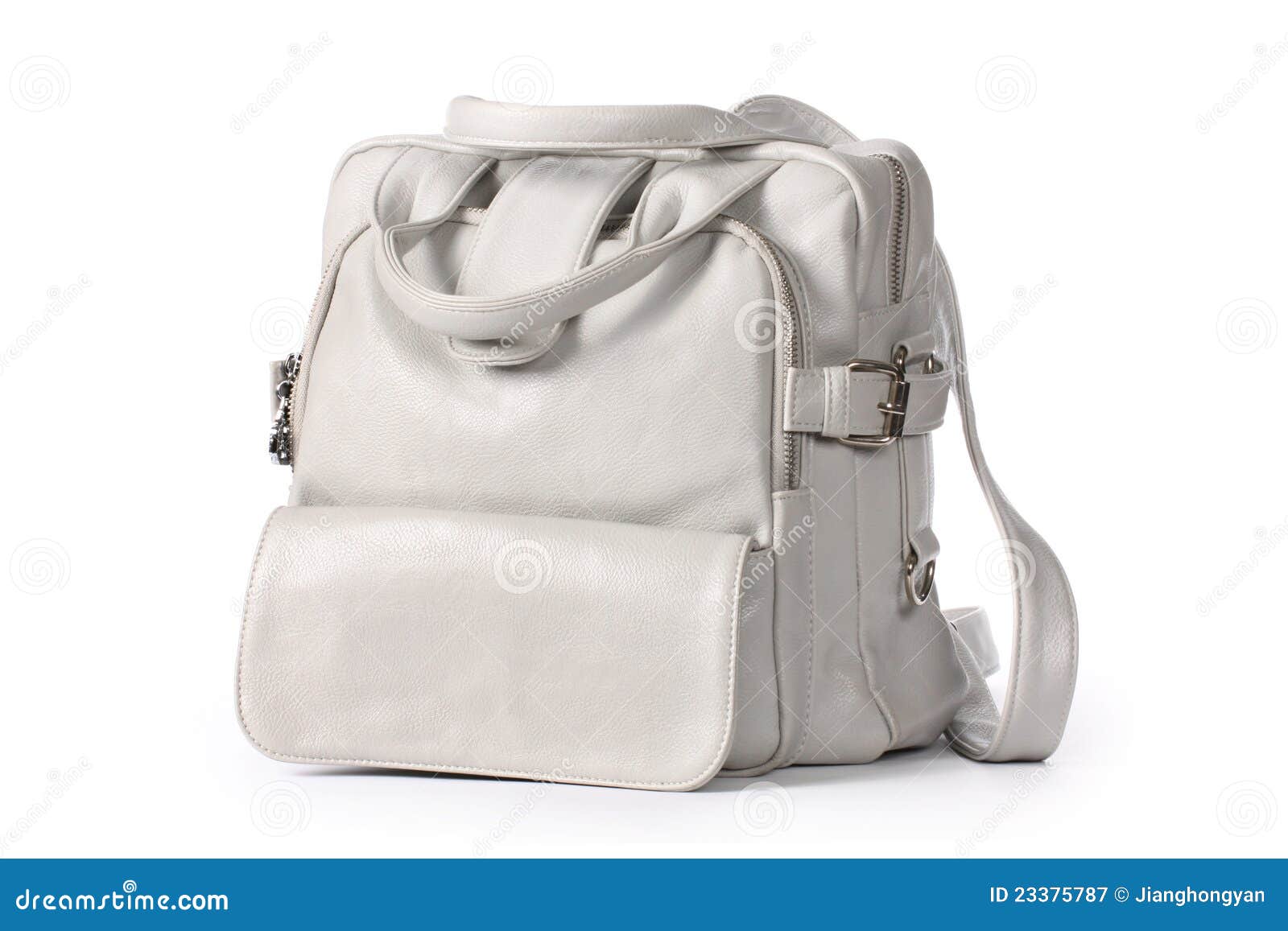 pink and gray backpack