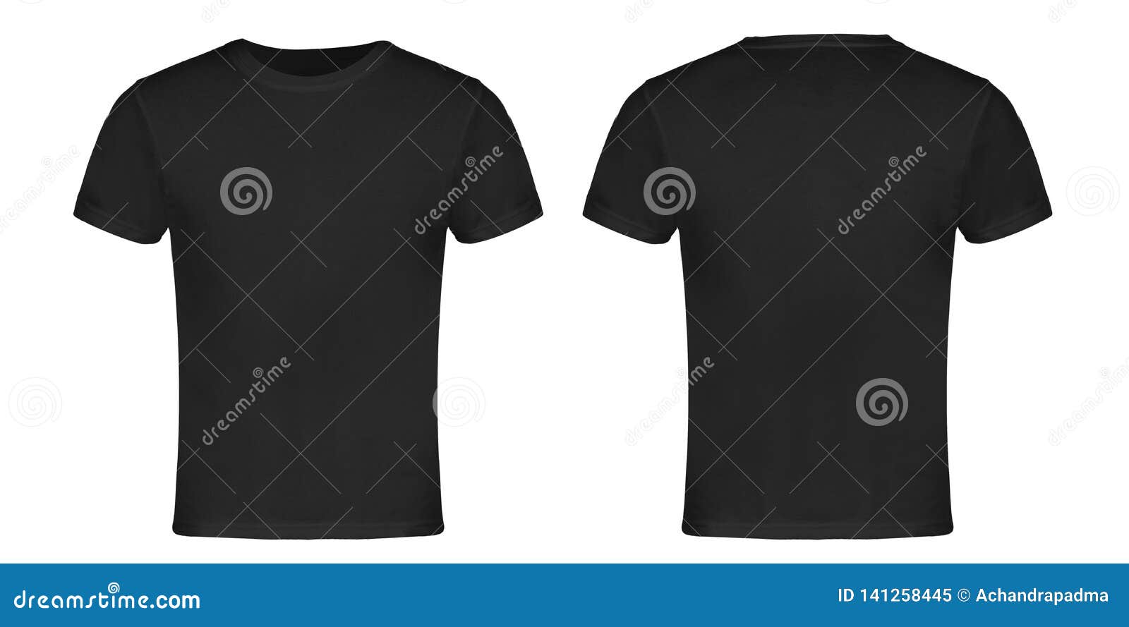 Gray Blank T-shirt Front and Back Stock Image - Image of shape ...