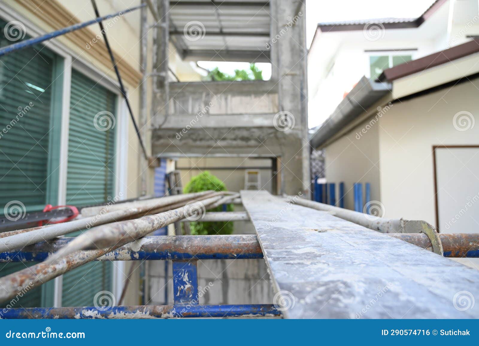 Grey and Blue Steel for Construction Building Stock Photo Image of