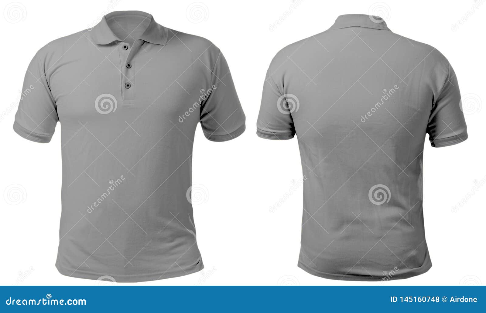 Gray Collared Shirt Design Template Stock Photo - Image of presentation ...