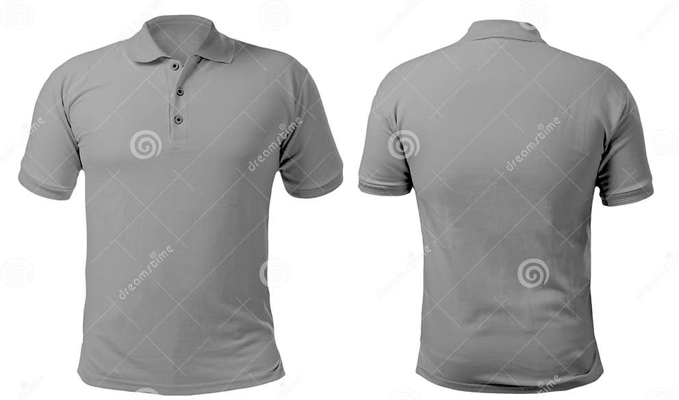 Gray Collared Shirt Design Template Stock Photo - Image of presentation ...