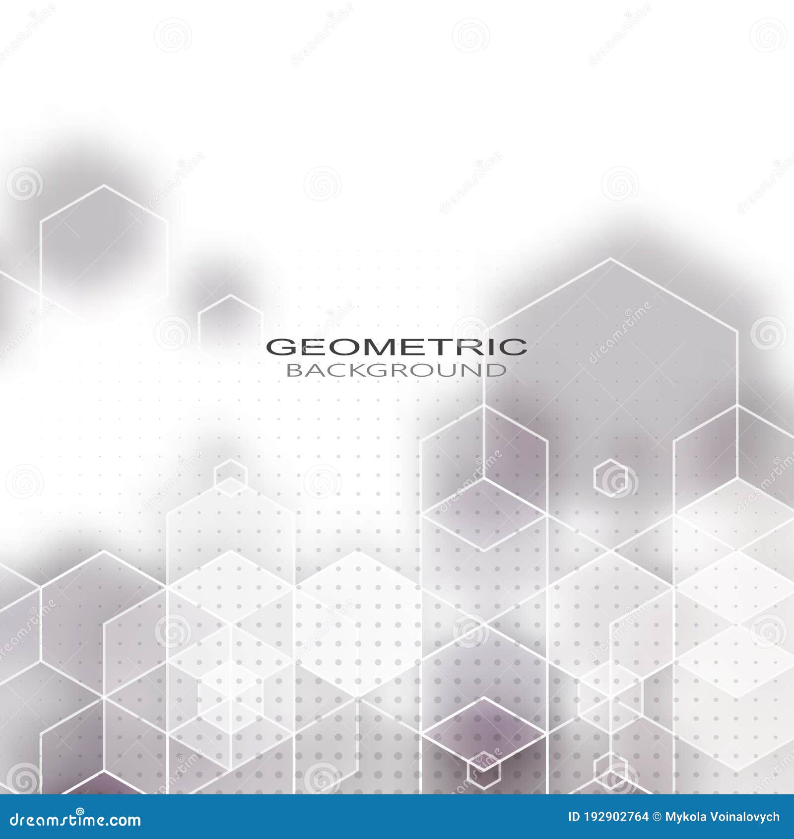 Gray Design Background Hexagon Pattern Vector Geometric Stock Vector