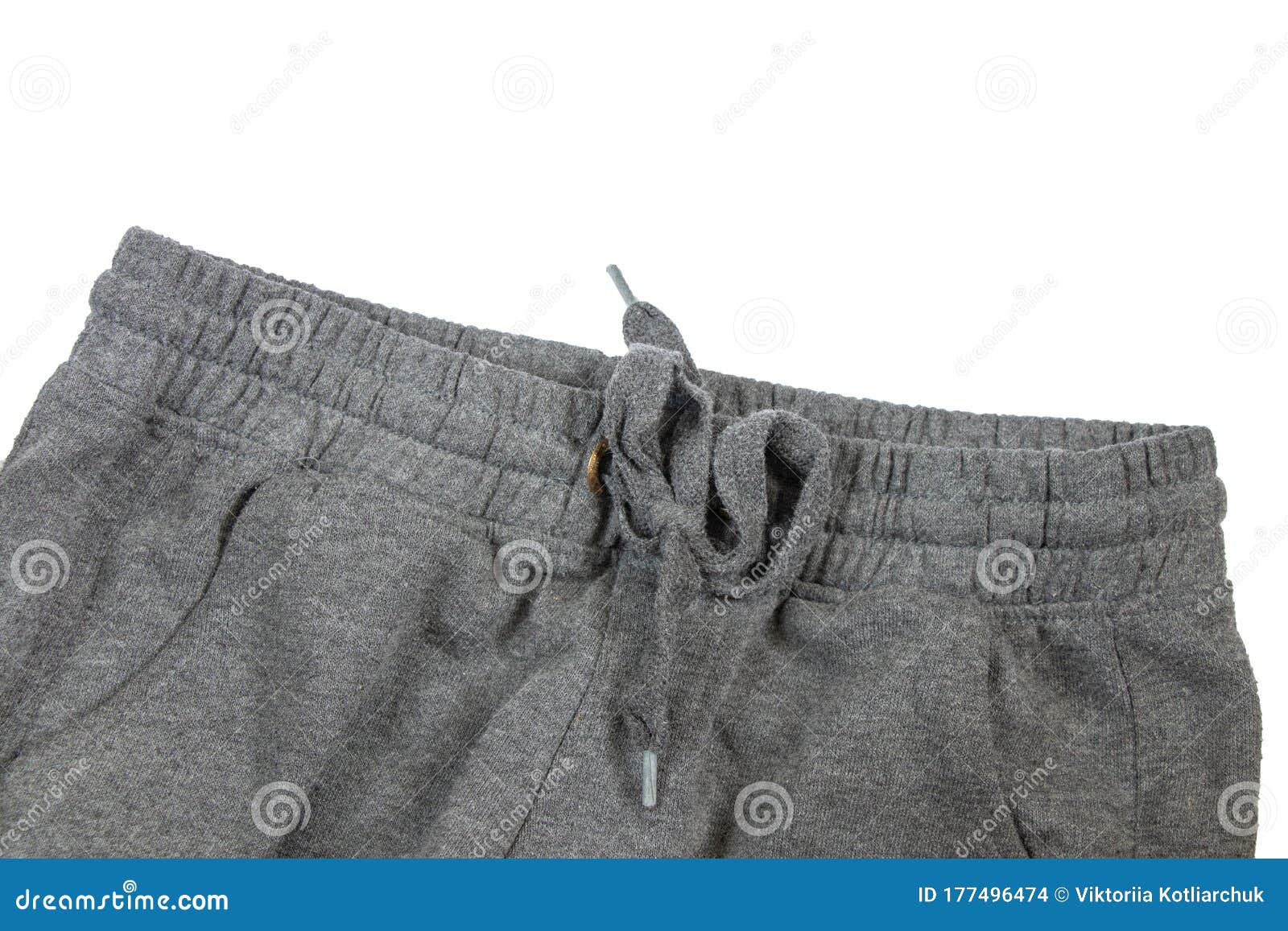 Gray Female Sweatpants Closeup on a White Background Stock Photo ...