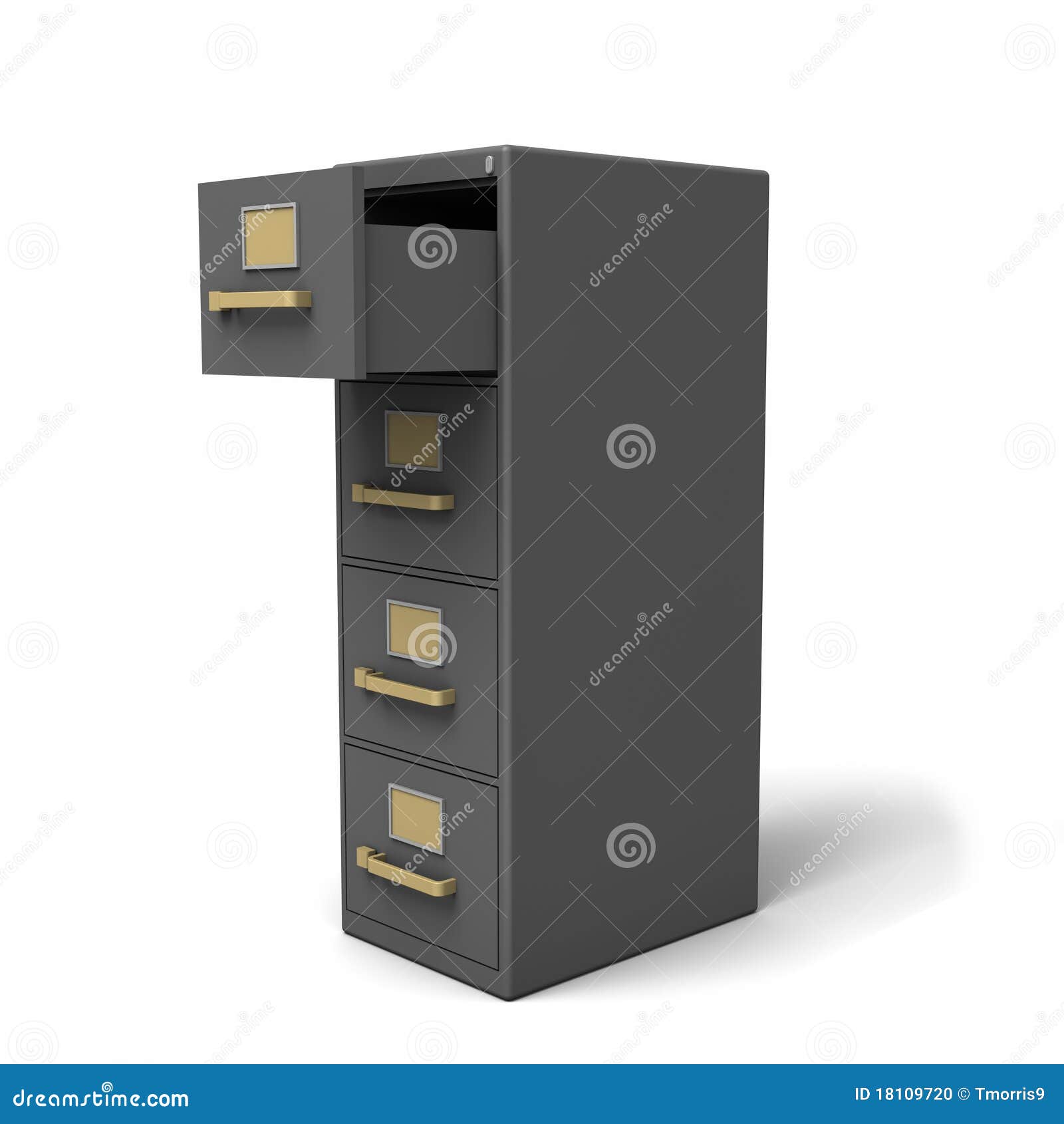 Gray File Cabinet Stock Illustration Illustration Of Files 18109720